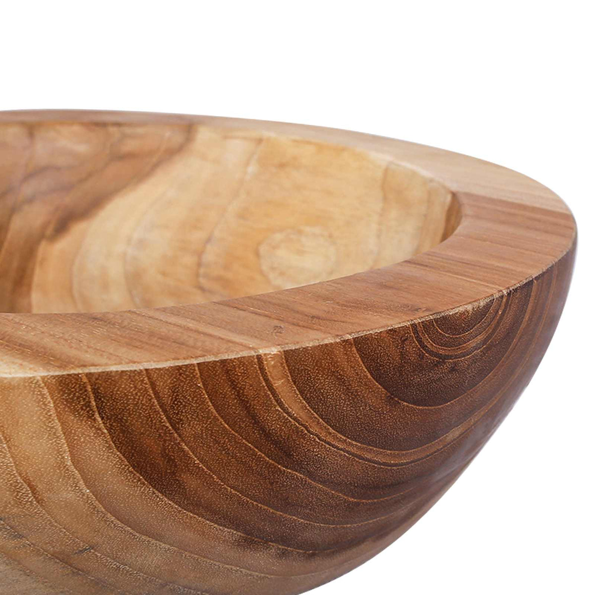 Fruit Bowl JEPARA 2 pcs Teak Brown Solid Teak Wood