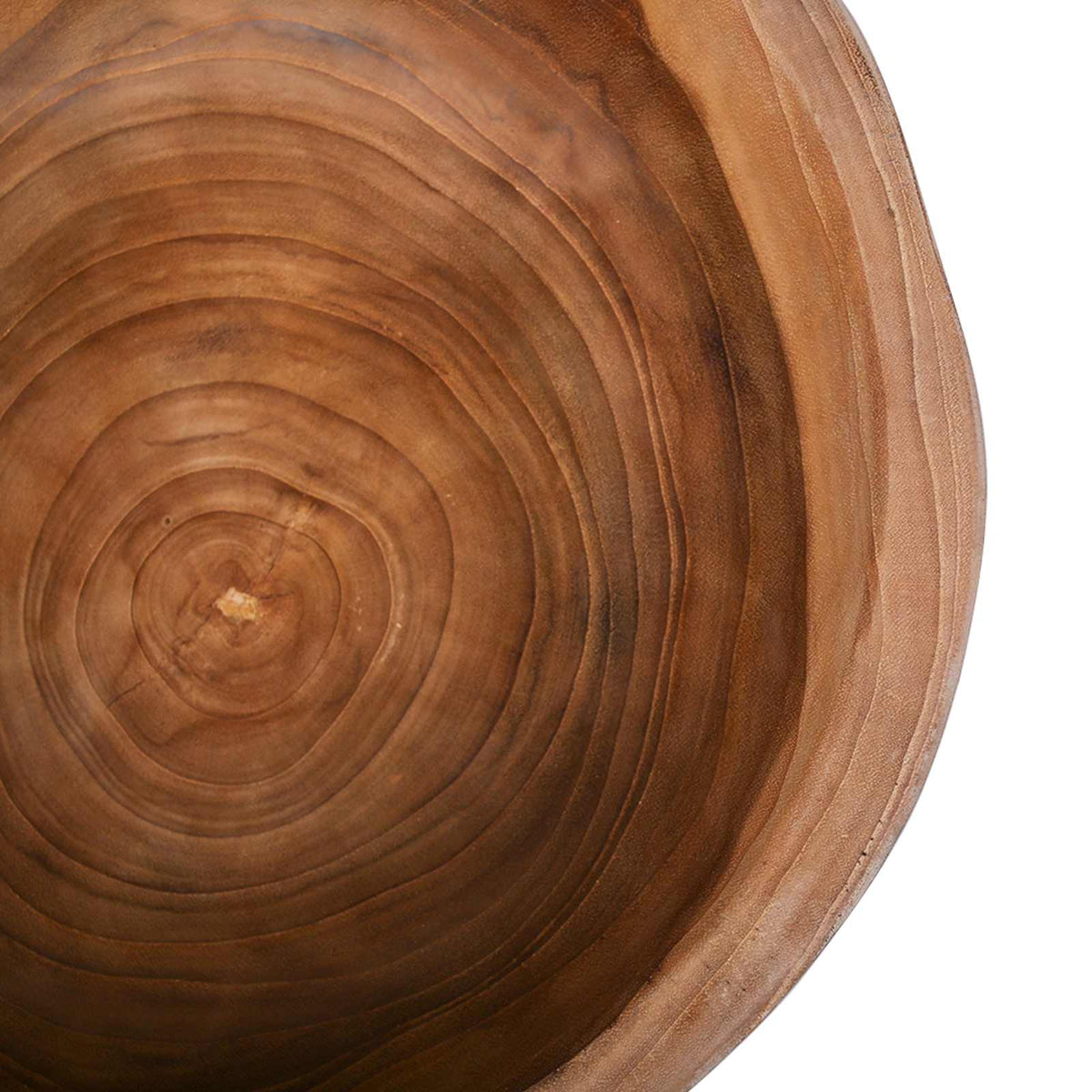 Fruit Bowl JEPARA Teak Brown Ø 30 cm Solid Teak Wood