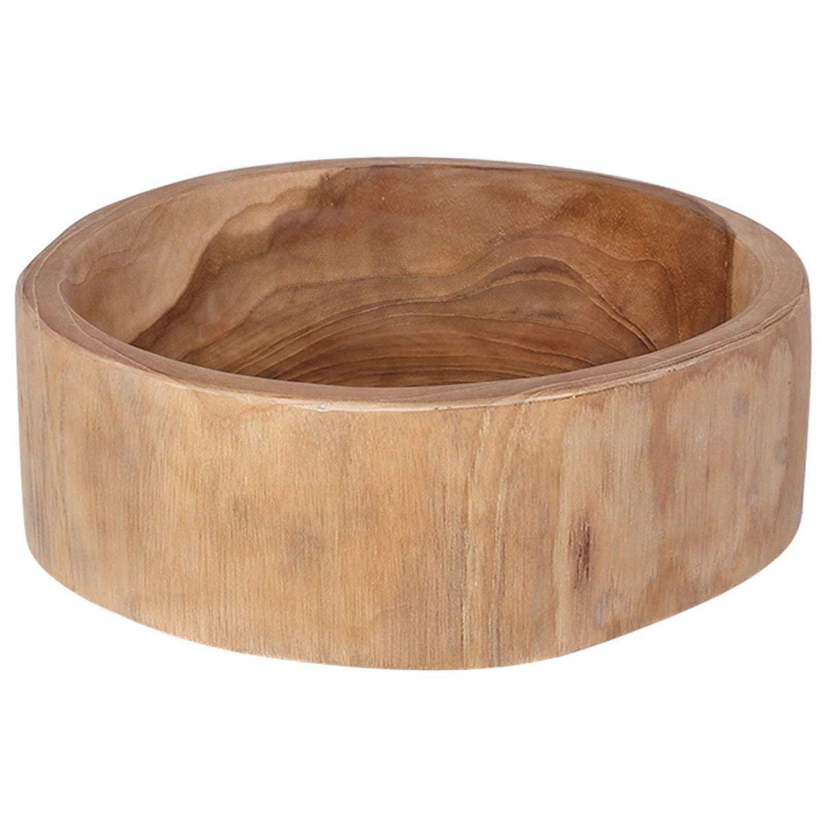 Fruit Bowl JEPARA Teak Brown Ø 30 cm Solid Teak Wood