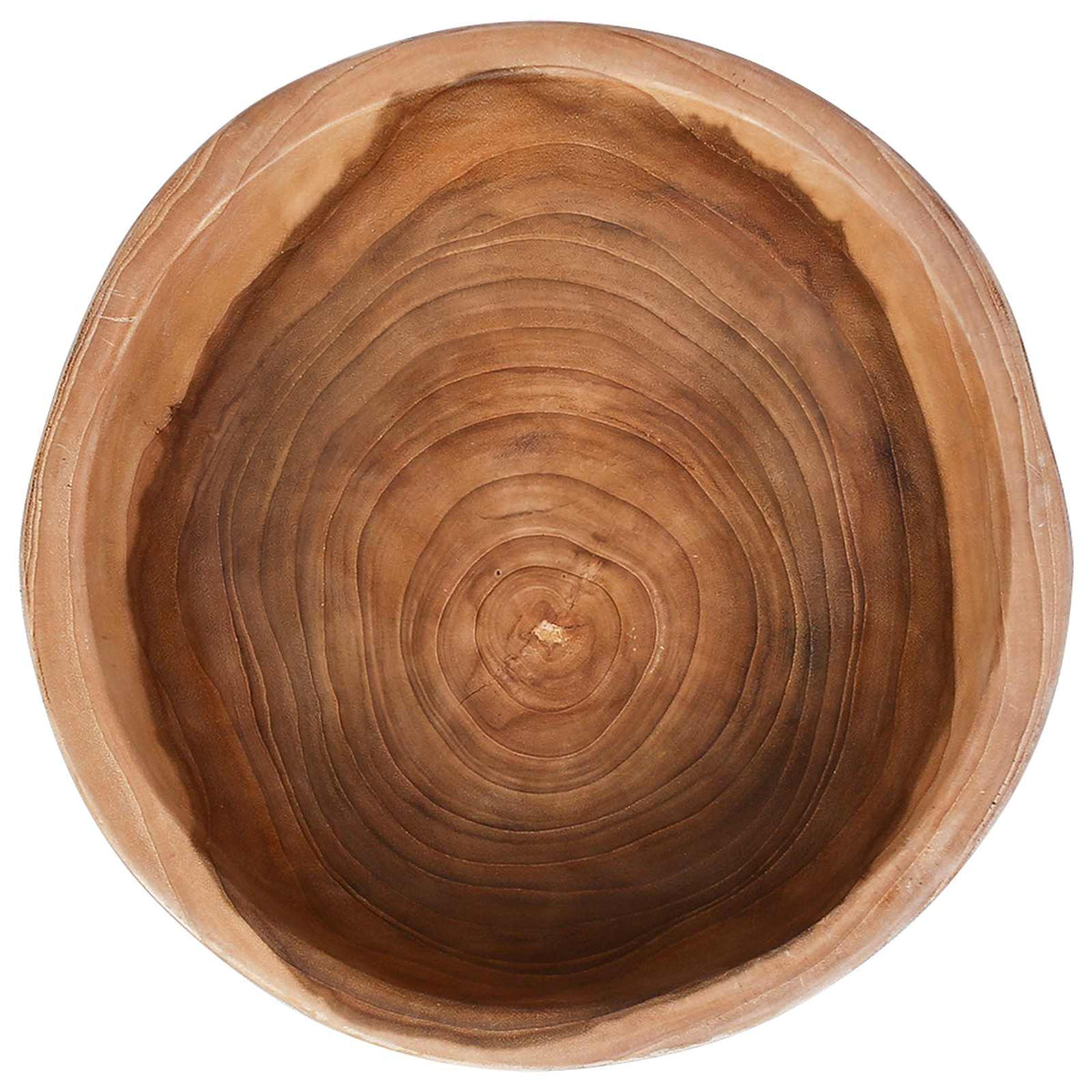 Fruit Bowl JEPARA Teak Brown Ø 30 cm Solid Teak Wood