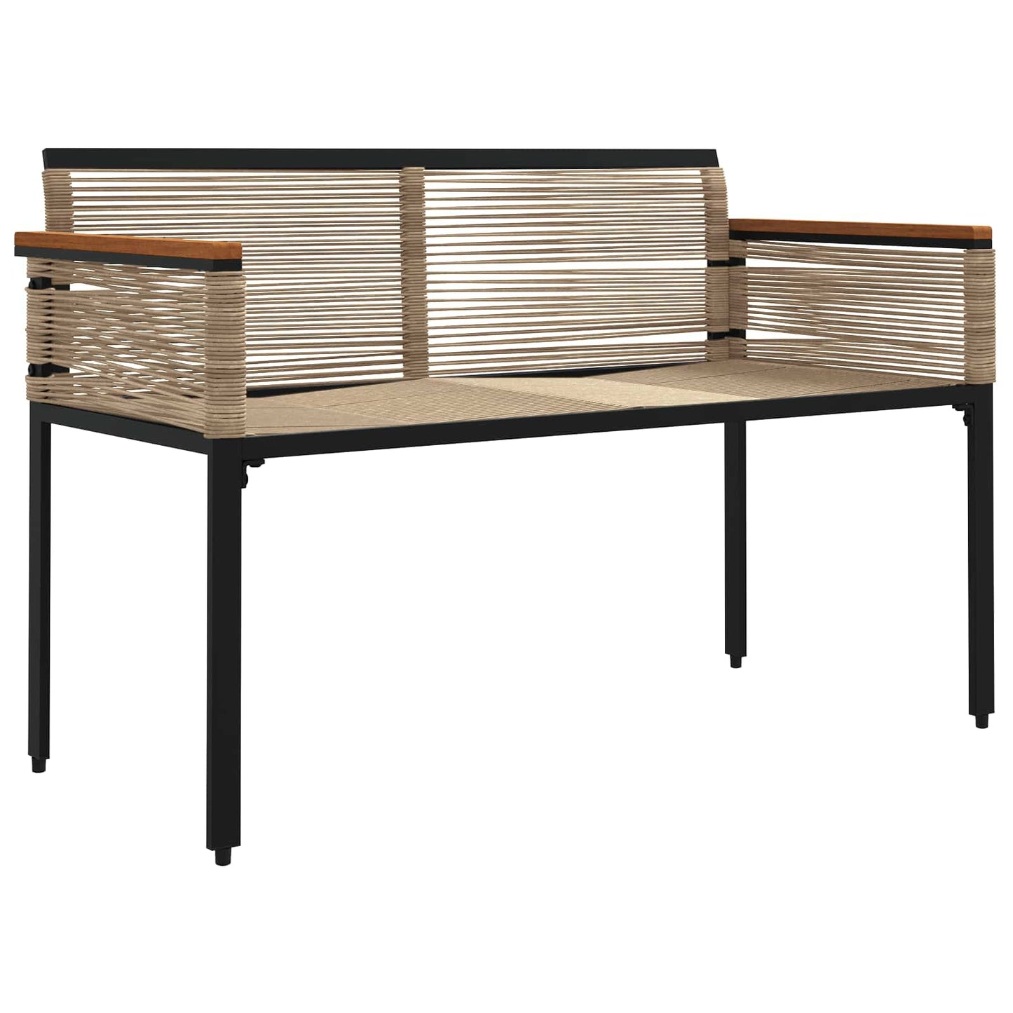 Outdoor Bench Beige and Cream White 117 x 54 x 74.5 cm
