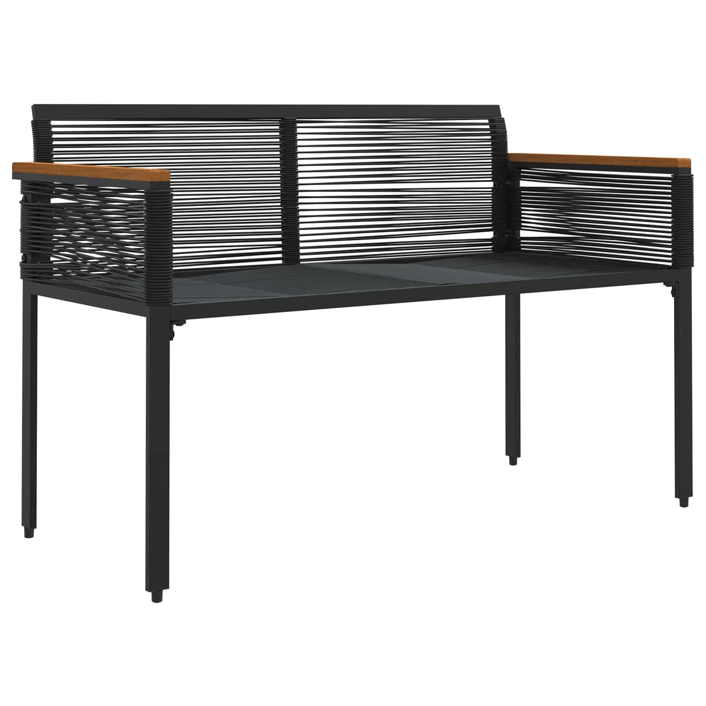 Outdoor Bench Black and Turquoise 117 x 54 x 74.5 cm