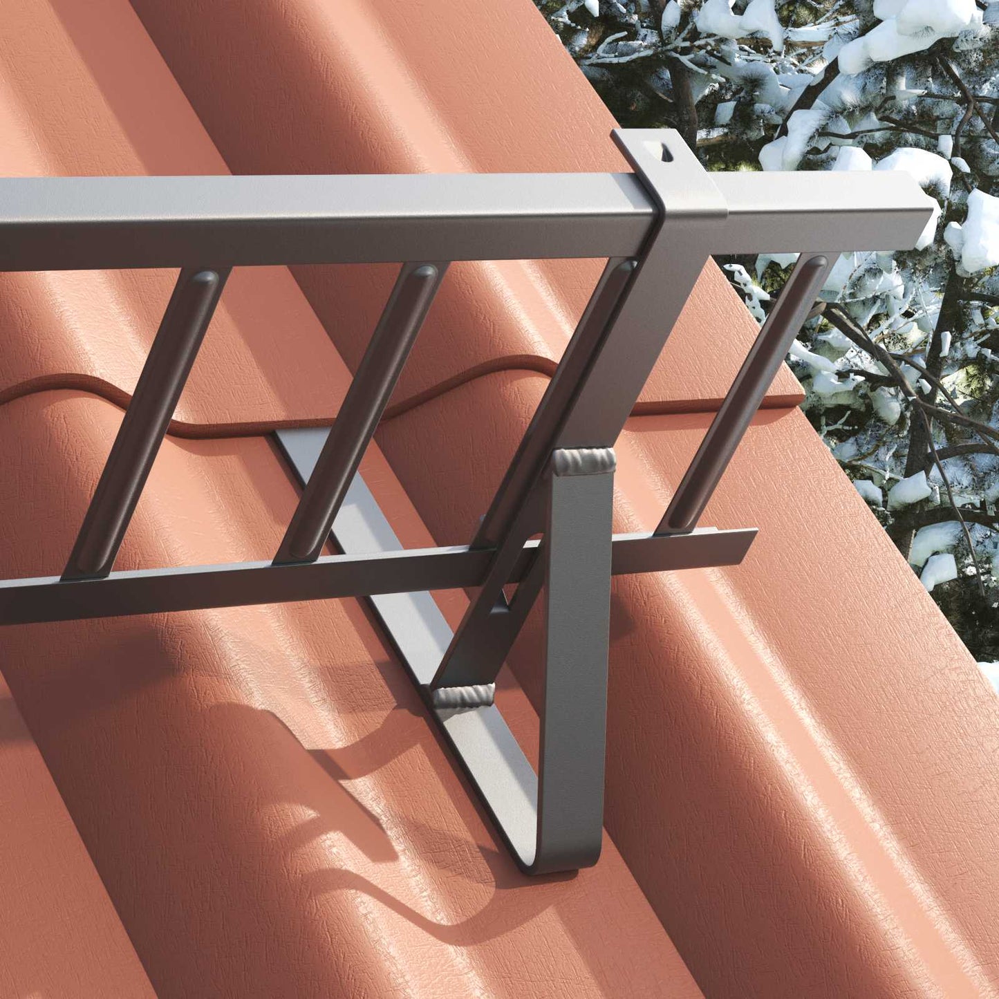 Snow Guard Support 2 pcs Anthracite 29.5 x 3 x 34.5 cm Steel