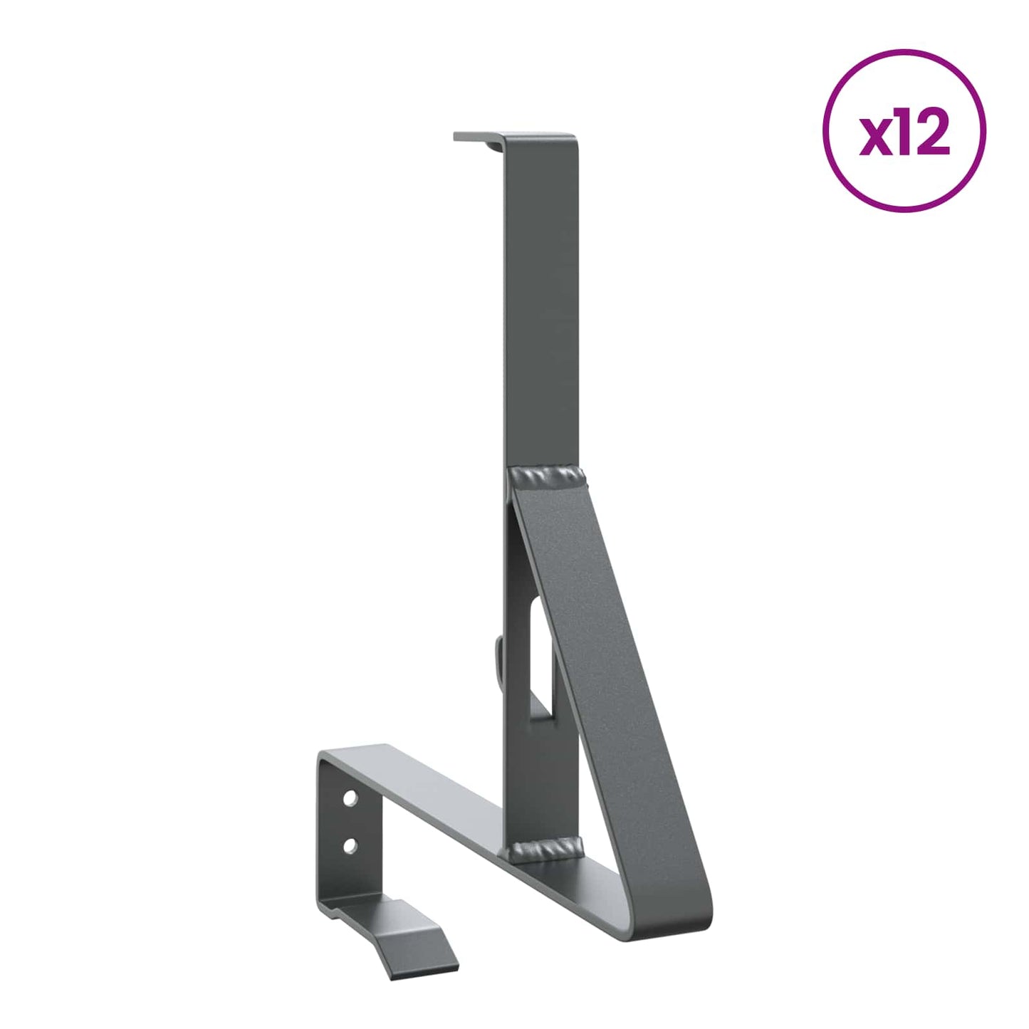 Snow Guard Support 12 pcs Anthracite 29.5 x 3 x 34.5 cm Steel