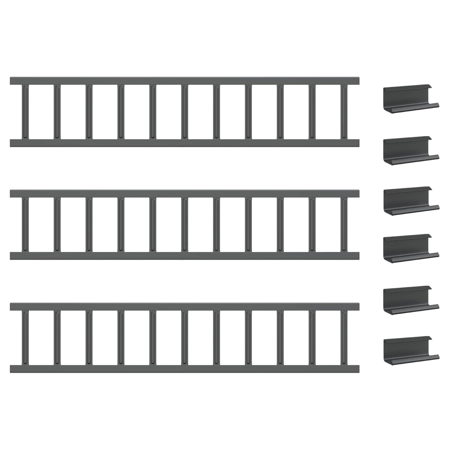 Anthracite 300 x 2.5 x 20 cm Steel