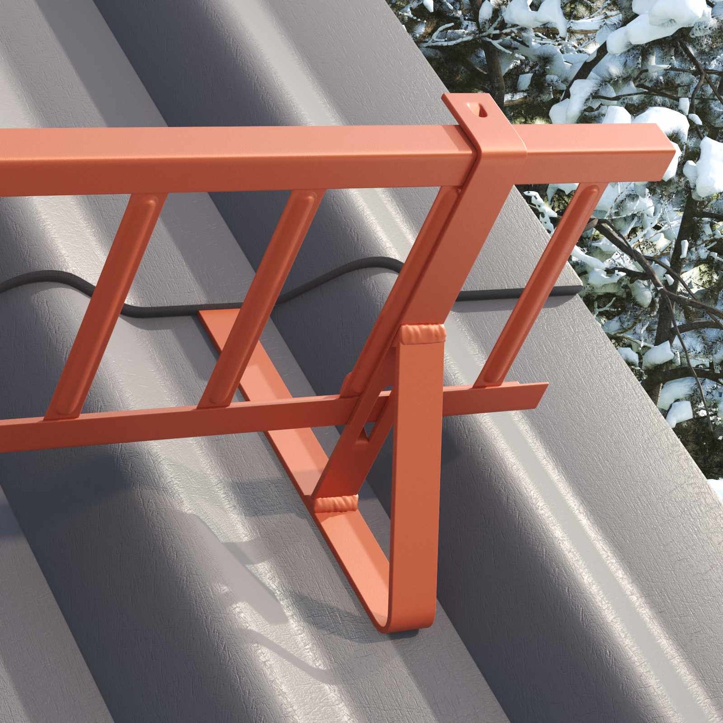 Snow Guard Support 12 pcs Red 29.5 x 3 x 34.5 cm Steel
