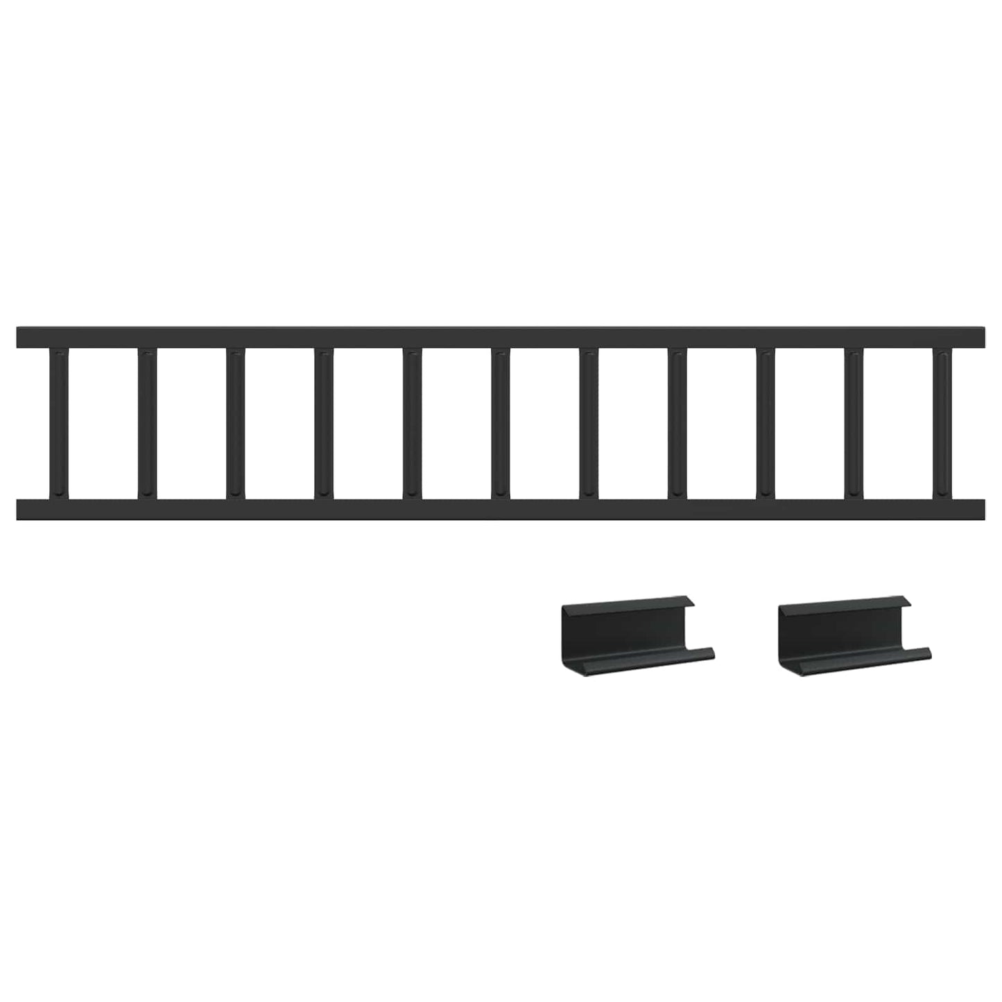 Black 300 x 2.5 x 20 cm Steel