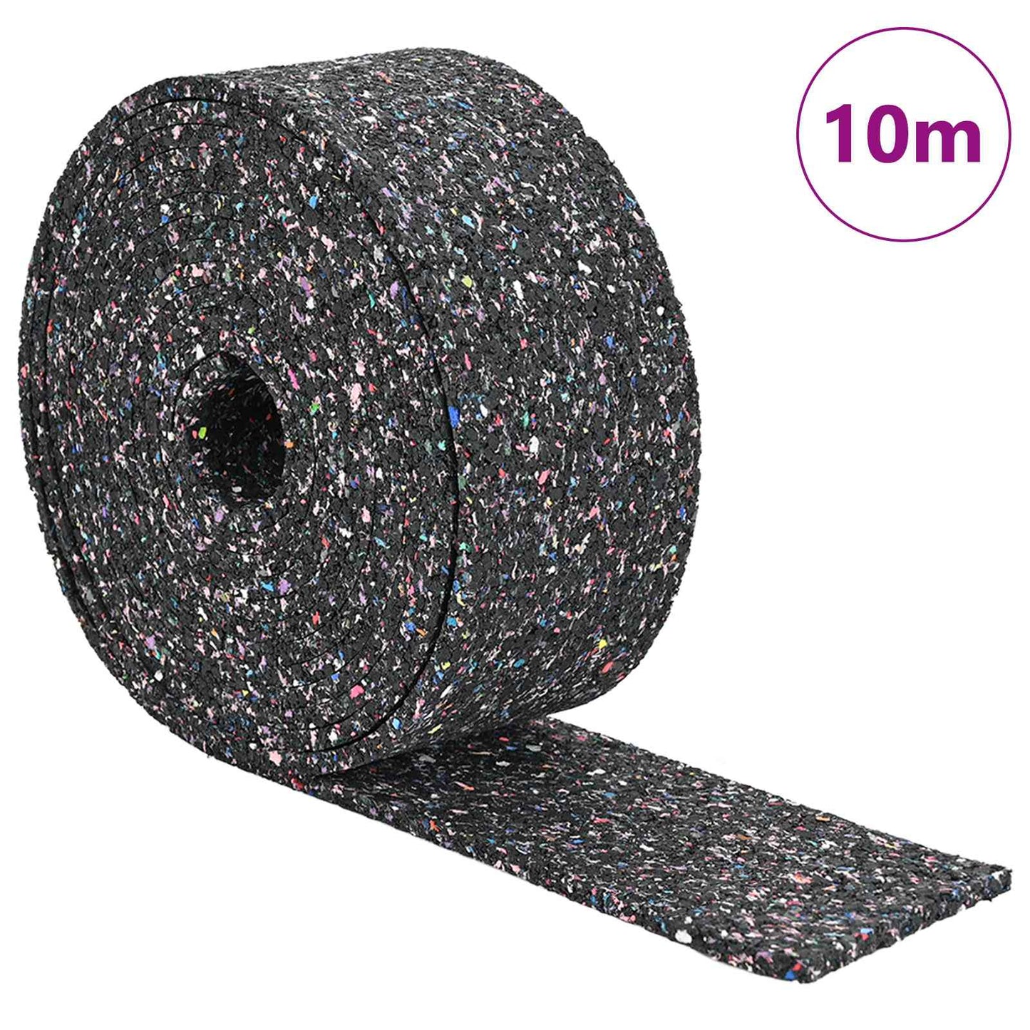 Rubber Granulate Roll Black 1000 x 5 x 1 cm Rubber