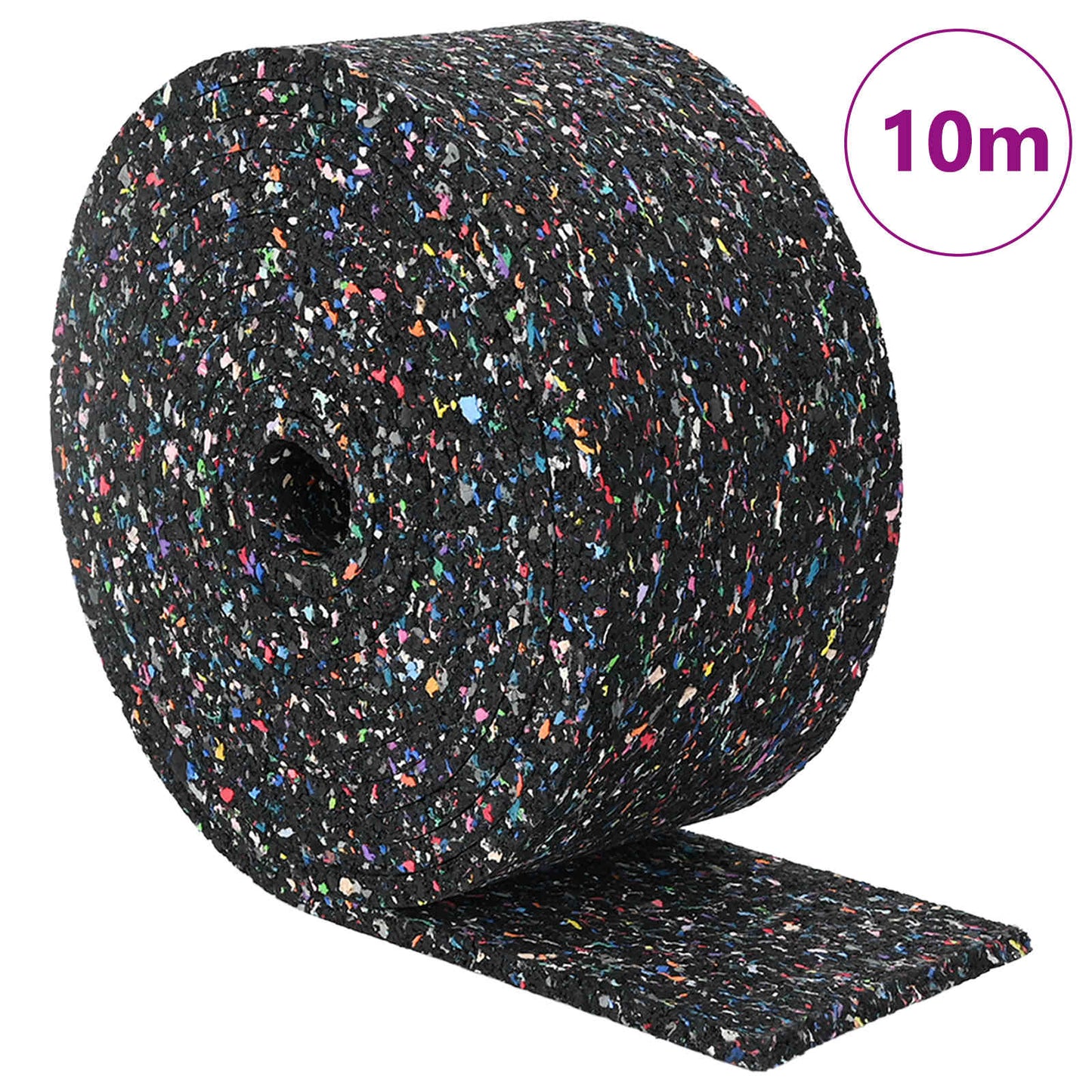 Rubber Granulate Roll Black 1000 x 10 x 0.8 cm Rubber