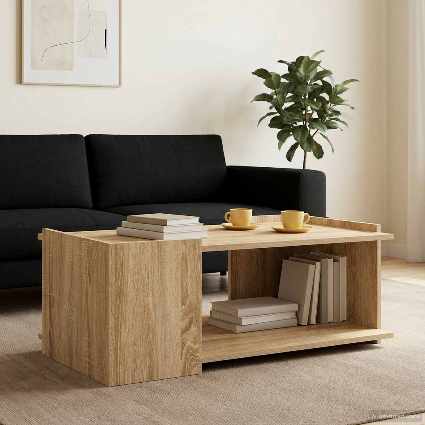 Coffee Table Sonoma Oak 90 x 50 x 33 cm Engineered Wood