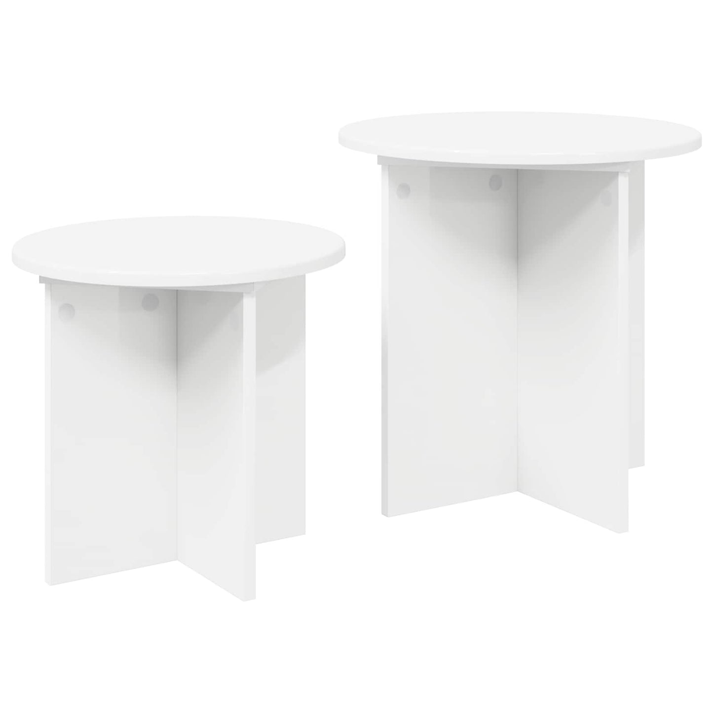 Side Table Set 2 pcs Ø 45 x 45 cm Engineered Wood