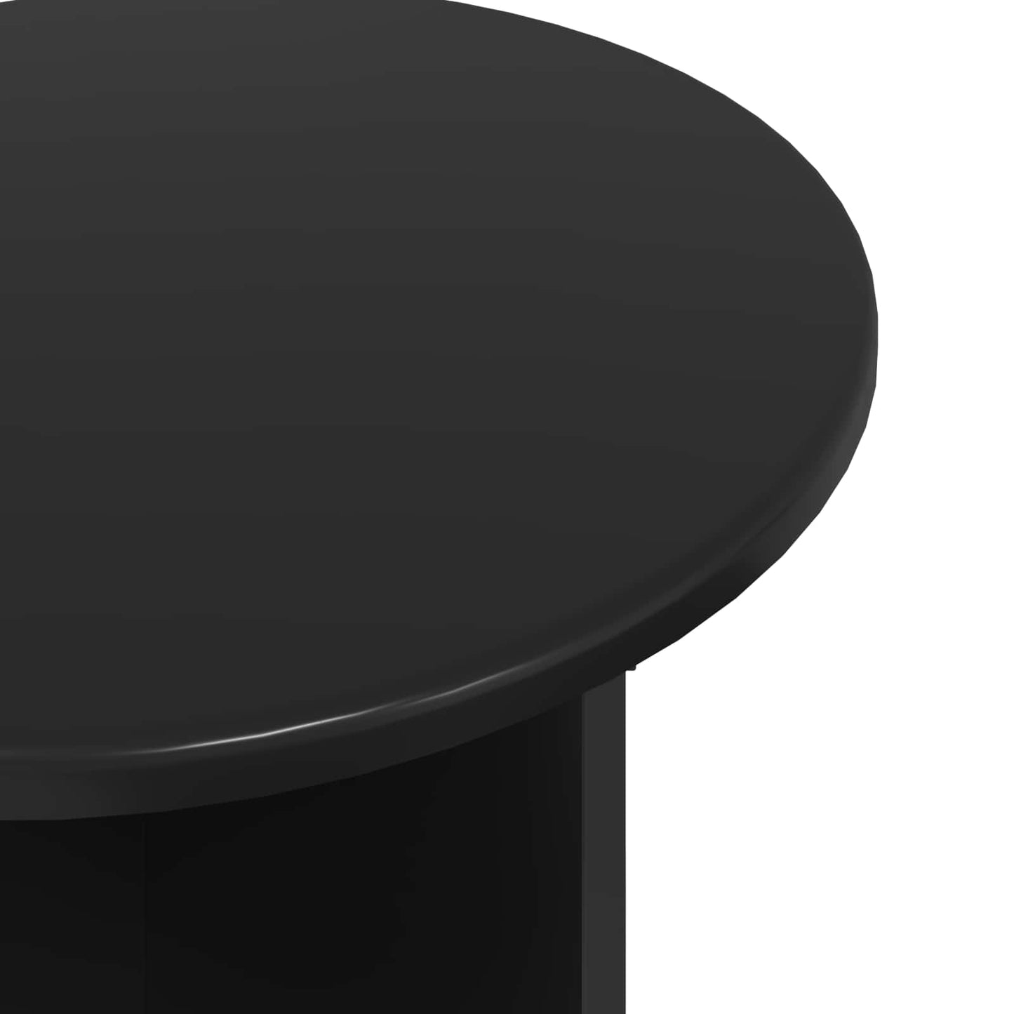 Side Table Set 2 pcs Black Oak Ø 45 x 45 cm Engineered Wood