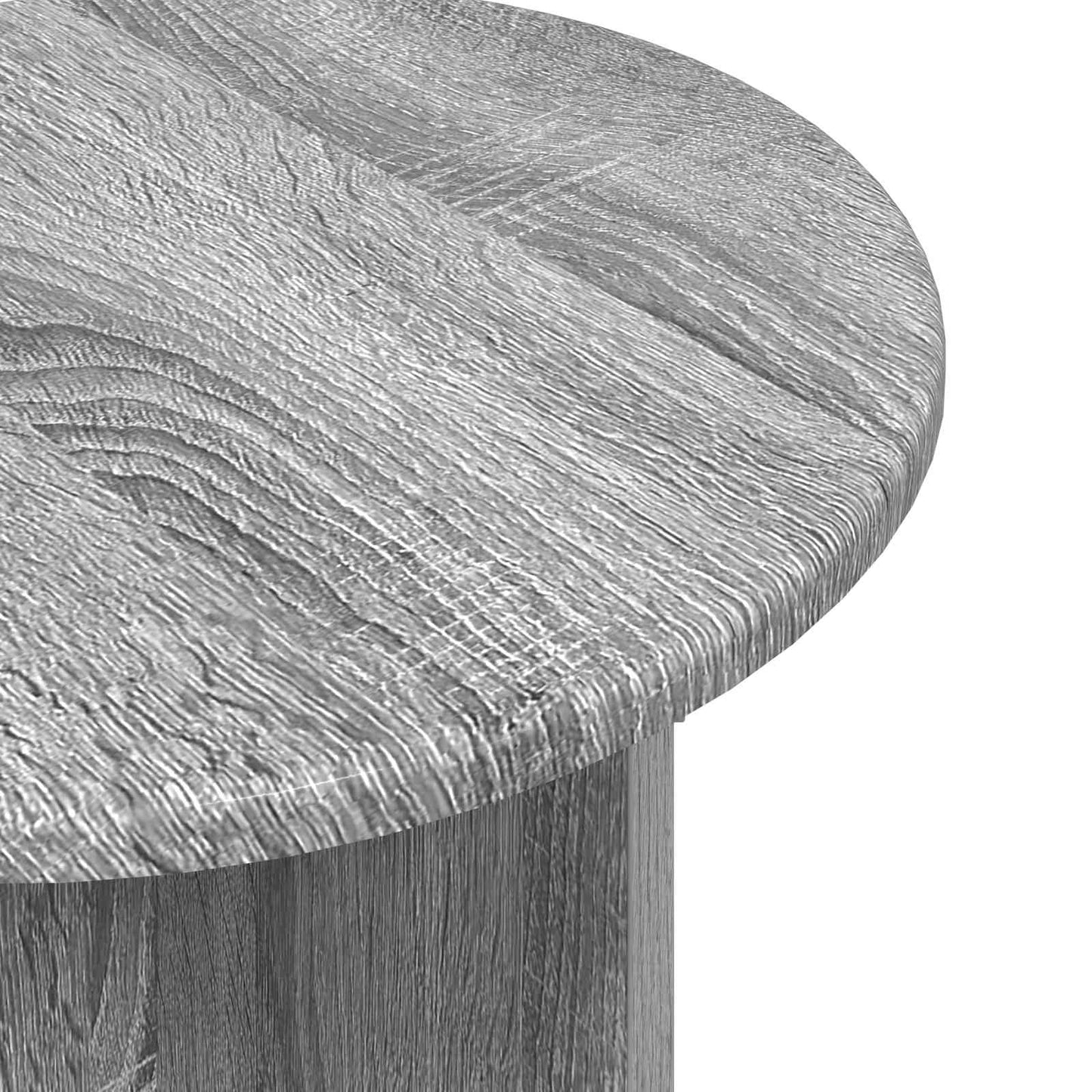 Side Table Set 2 pcs Grey Sonoma Ø 45 x 45 cm Engineered Wood