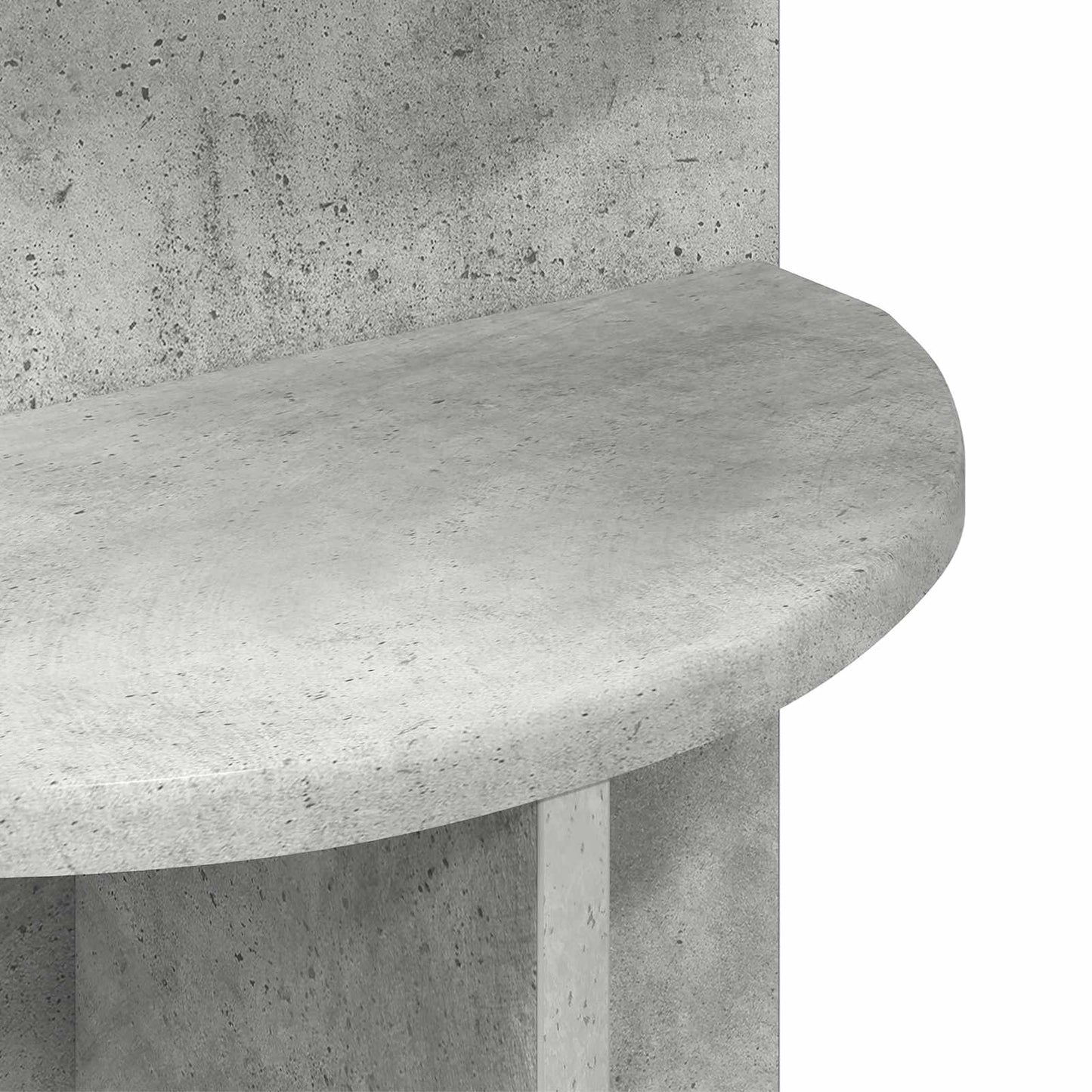 Side Table Concrete Grey Ø 39.5 x 55 cm Engineered Wood