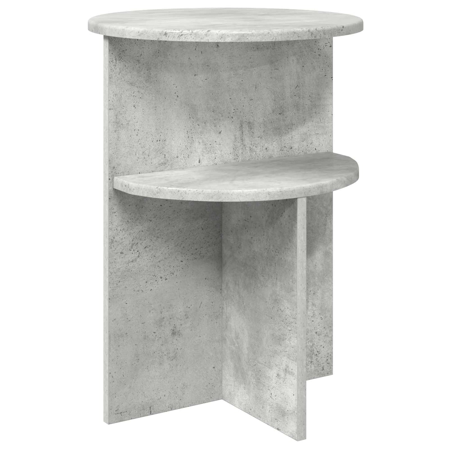Side Table Concrete Grey Ø 39.5 x 55 cm Engineered Wood