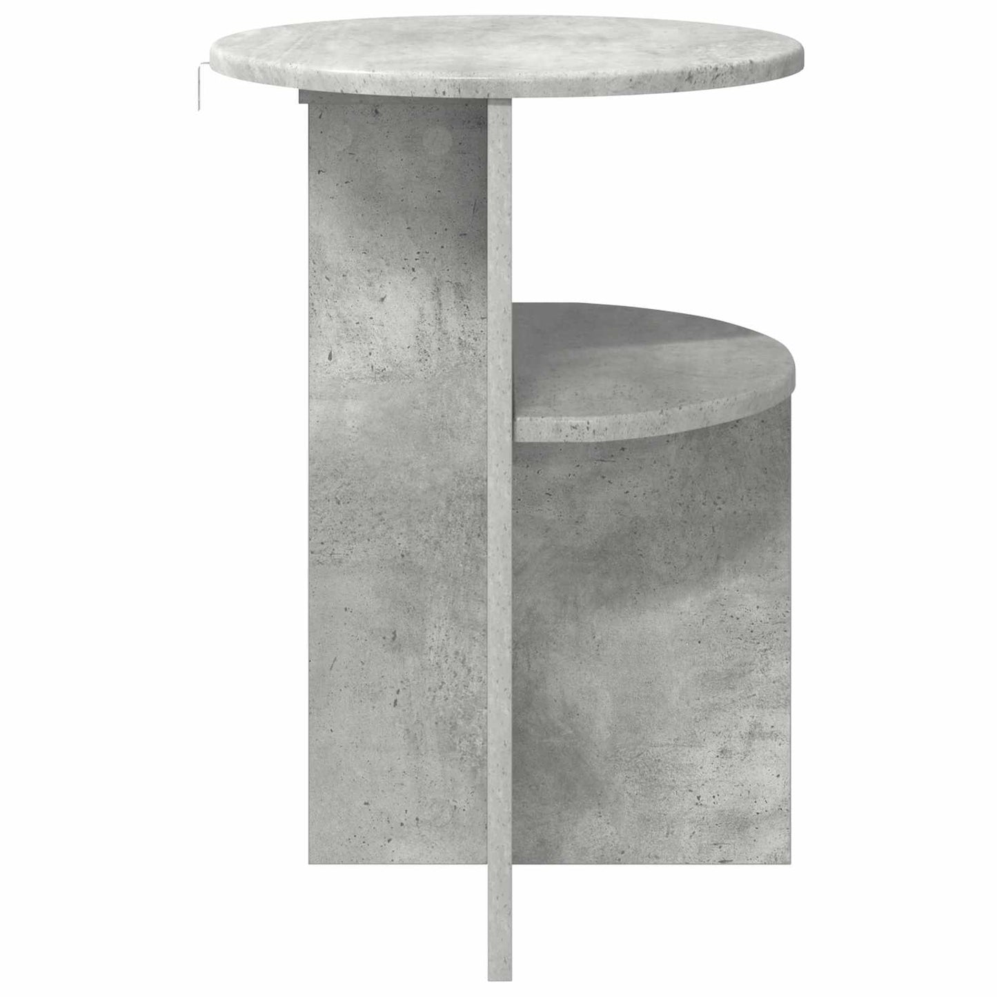 Side Table Concrete Grey Ø 39.5 x 55 cm Engineered Wood