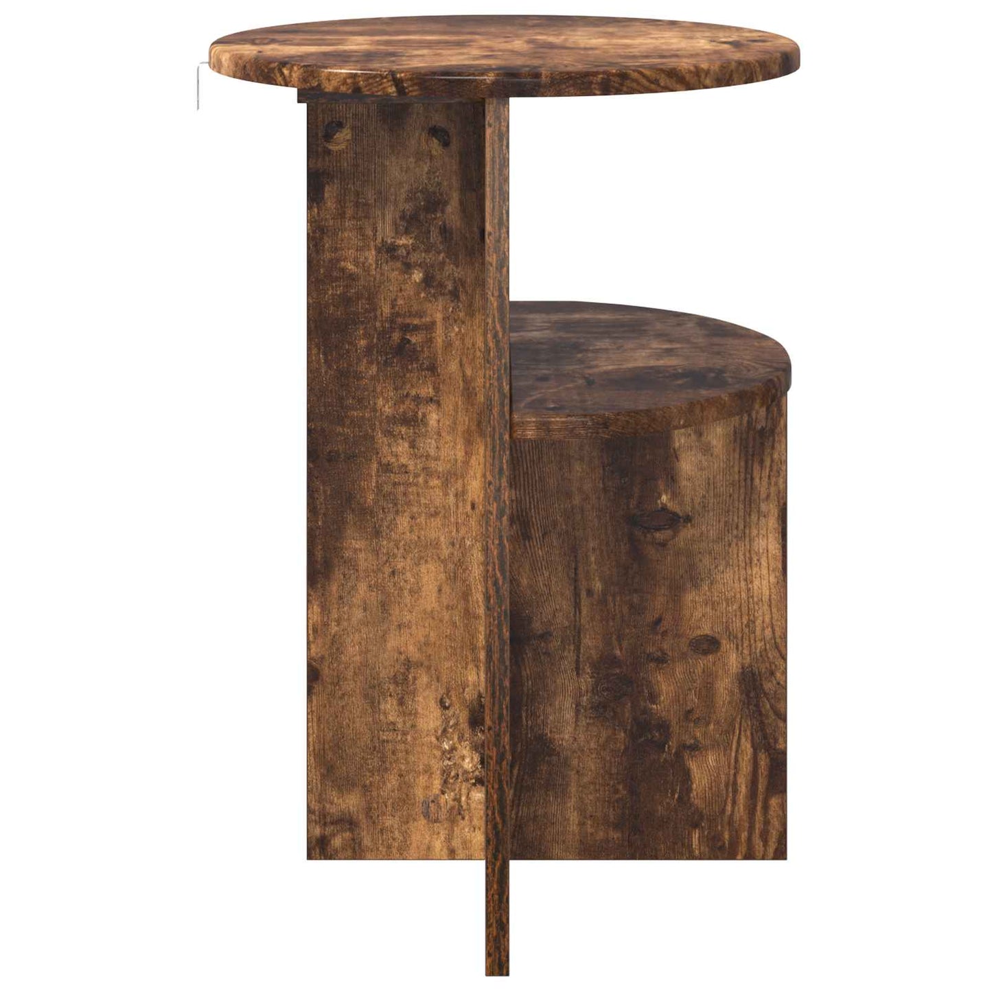 Side Table Smoked Oak Ø 39.5 x 55 cm Engineered Wood