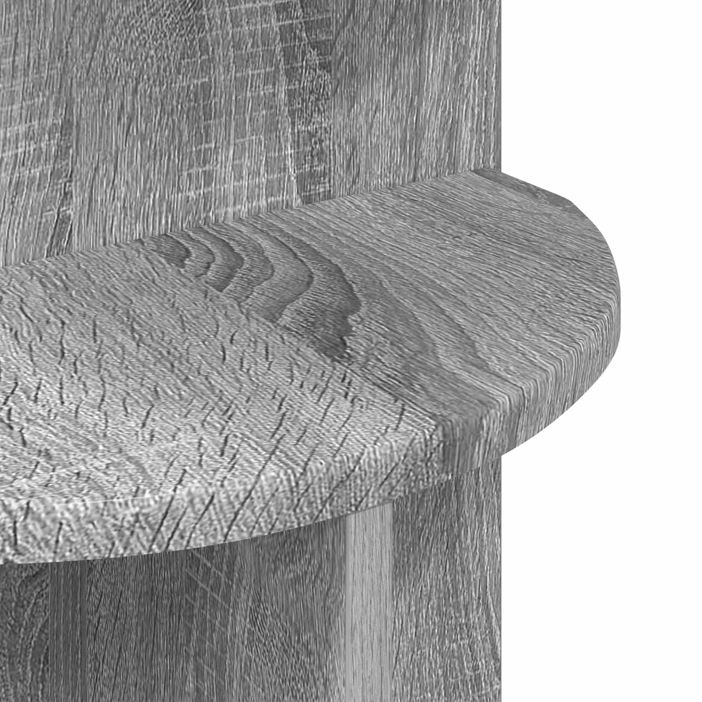 Side Table Grey Sonoma Ø 39.5 x 55 cm Engineered Wood