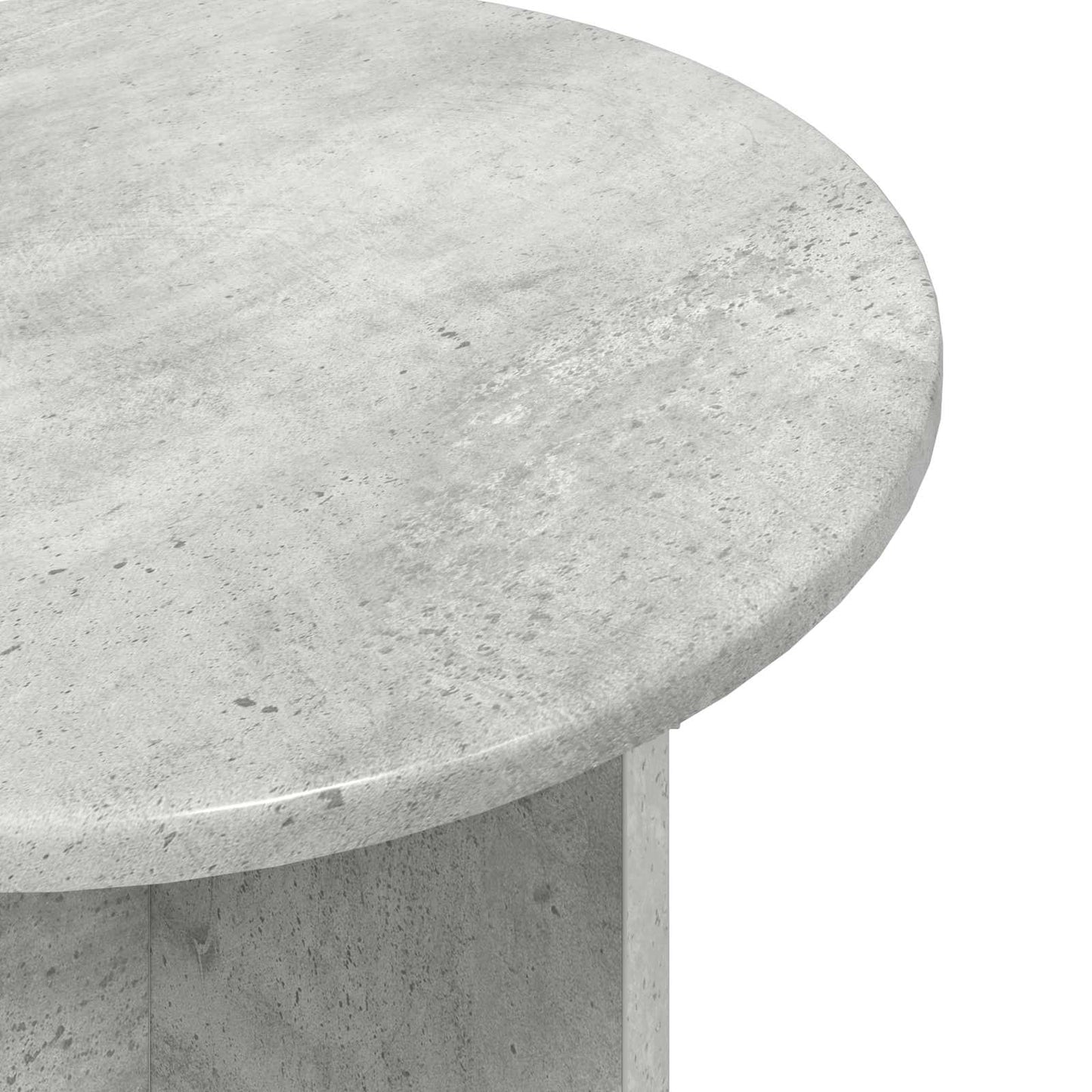 Side Table Set 2 pcs Concrete Grey Ø 45 x 35 cm Engineered Wood