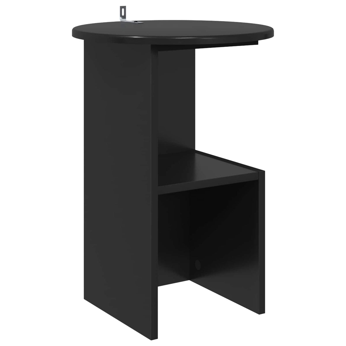 Side Table Black Ø 39.5 x 55 cm Engineered Wood