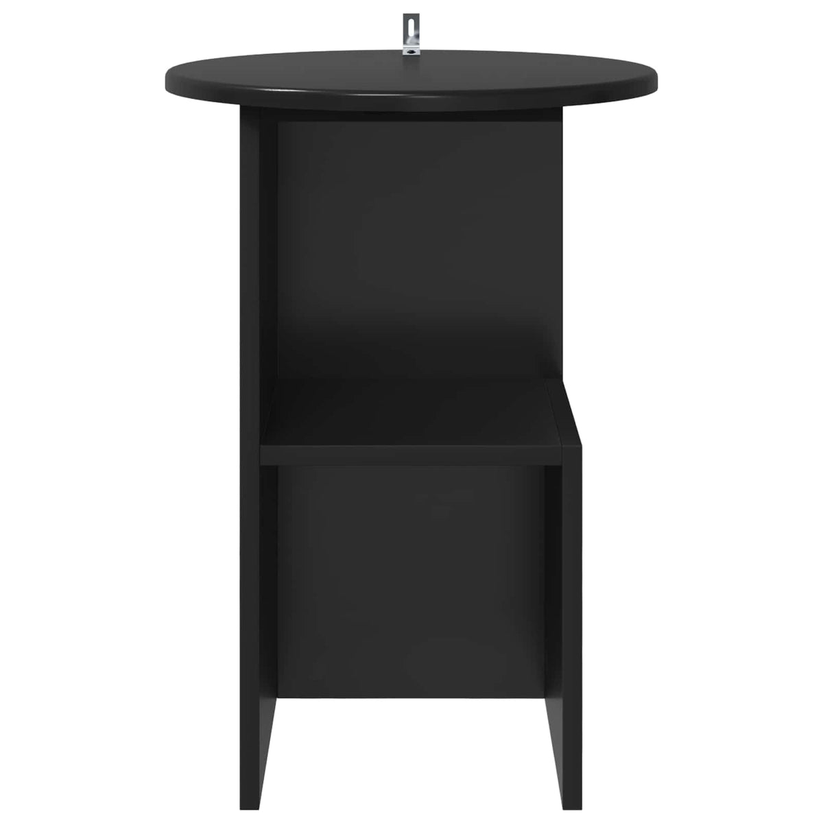 Side Table Black Ø 39.5 x 55 cm Engineered Wood