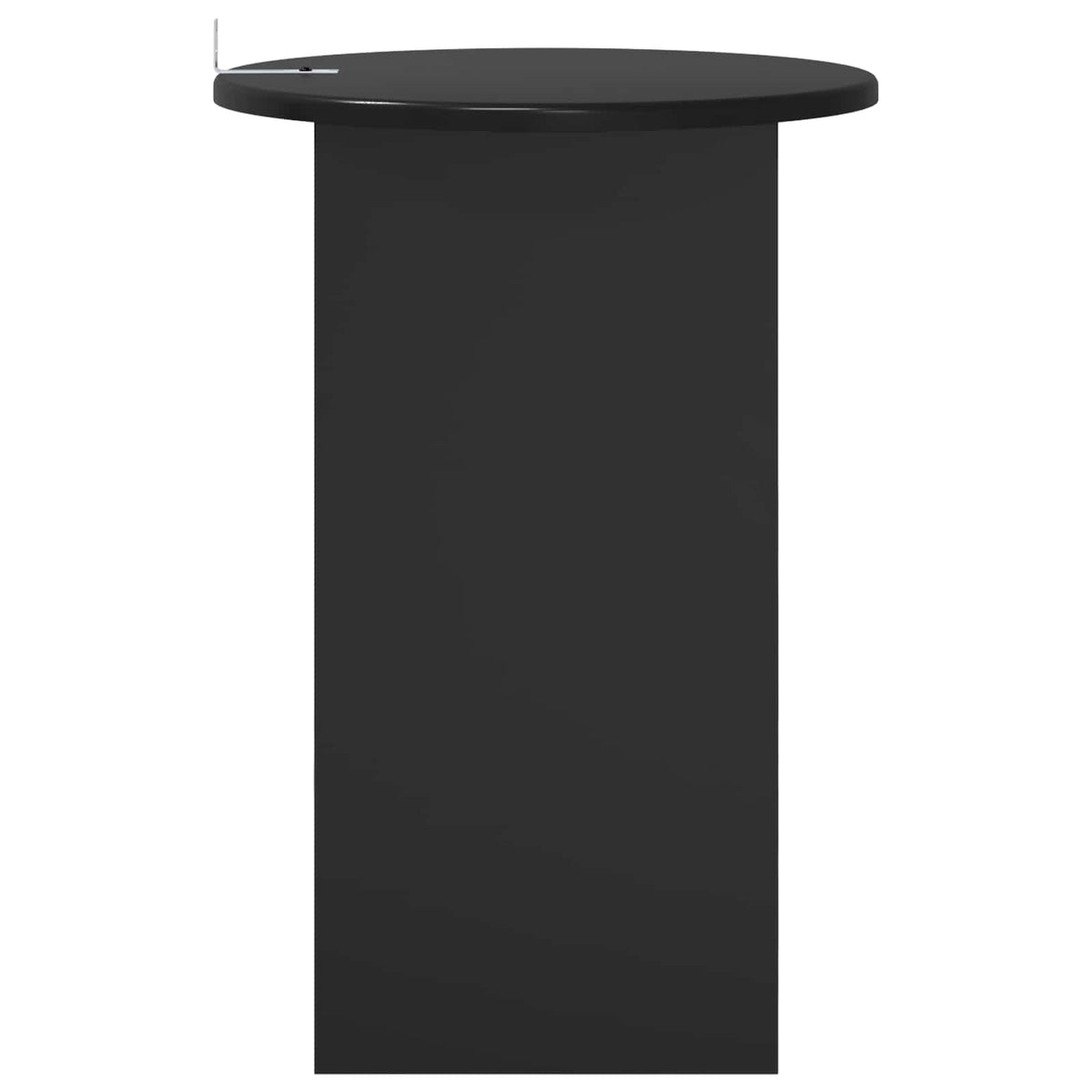Side Table Black Ø 39.5 x 55 cm Engineered Wood