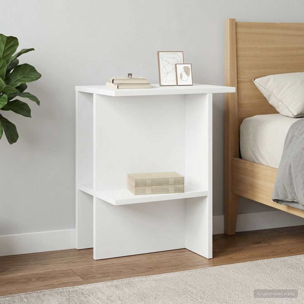 Coffee Table 2 pcs White 40 x 30 x 49 cm Engineered Wood