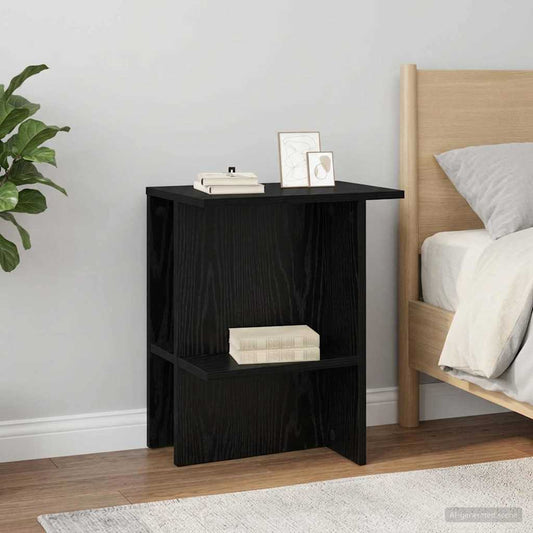 Coffee Table 2 pcs Black Oak 40 x 30 x 49 cm Engineered Wood