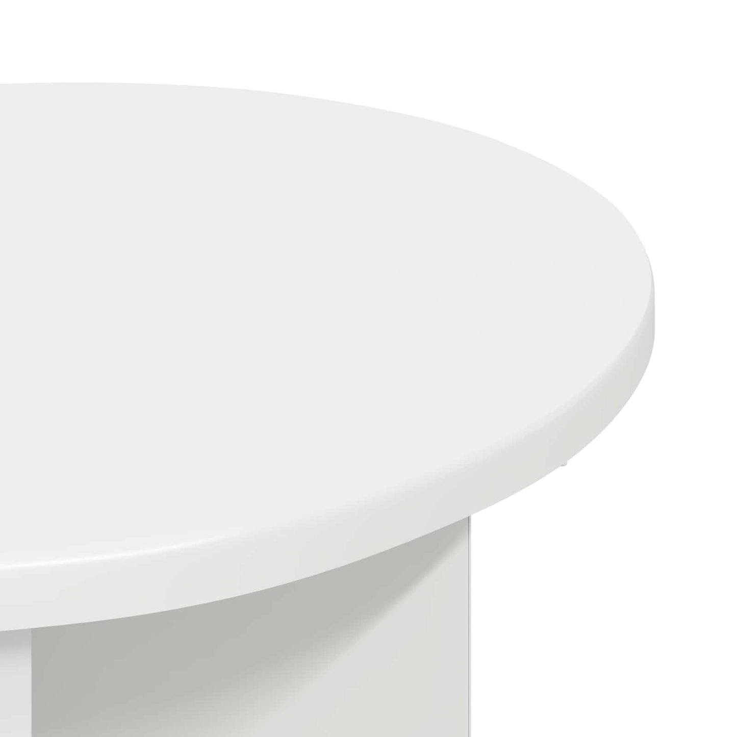 Side Table White Ø 39 x 38 cm Engineered Wood
