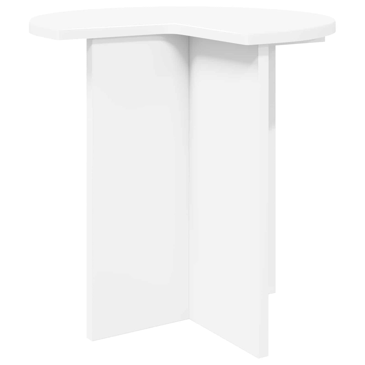 Side Table White Ø 39 x 38 cm Engineered Wood