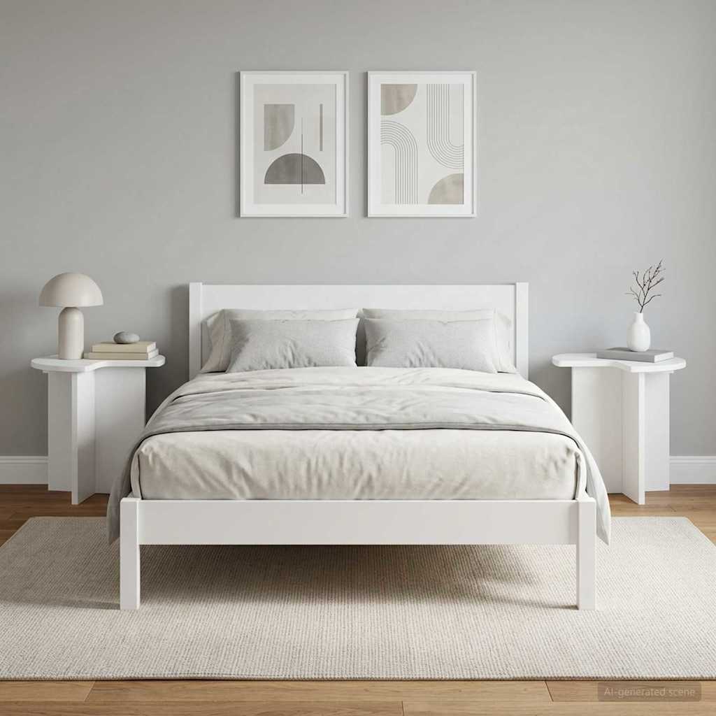 Side Table 2 pcs White Ø 39 x 38 cm Engineered Wood