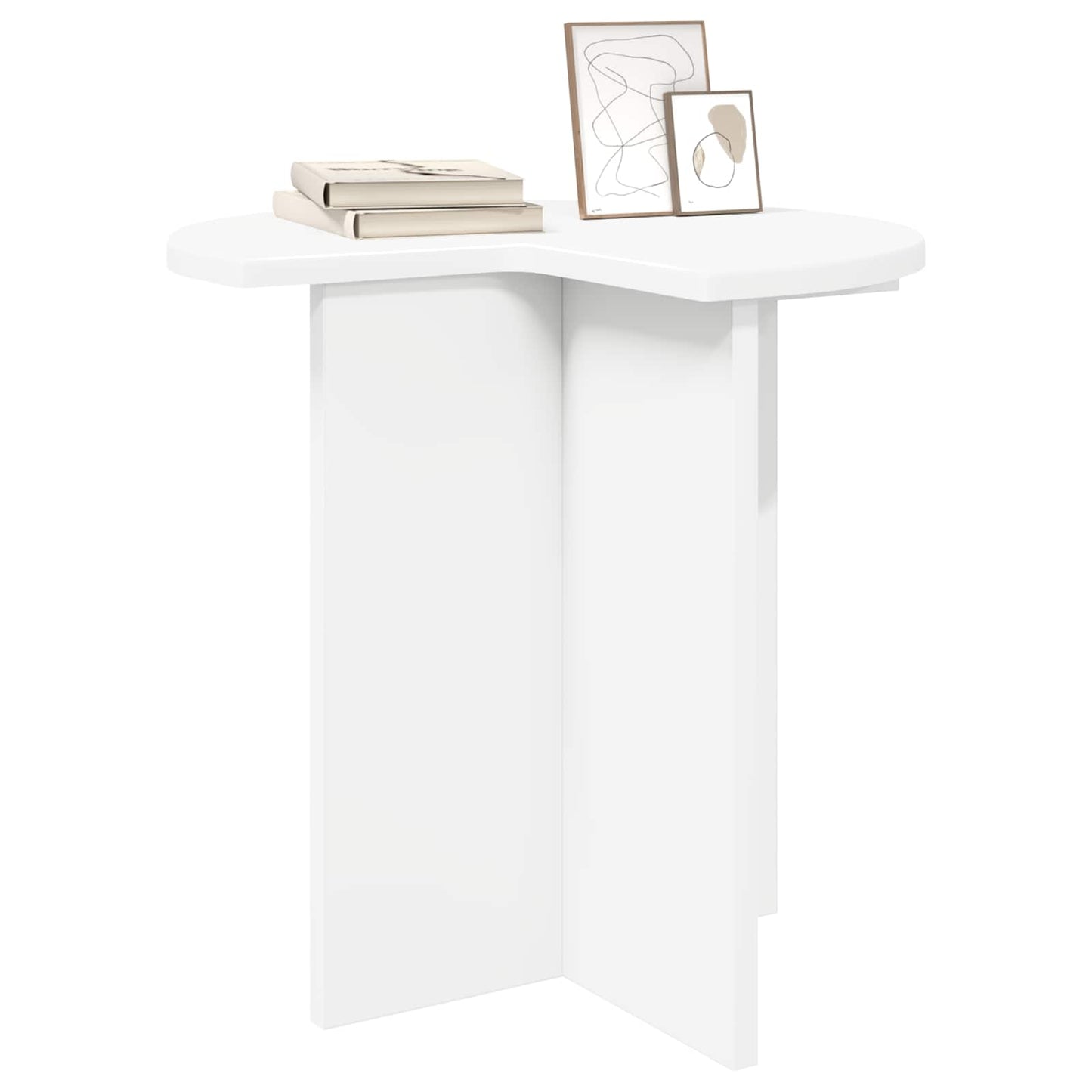 Side Table 2 pcs White Ø 39 x 38 cm Engineered Wood