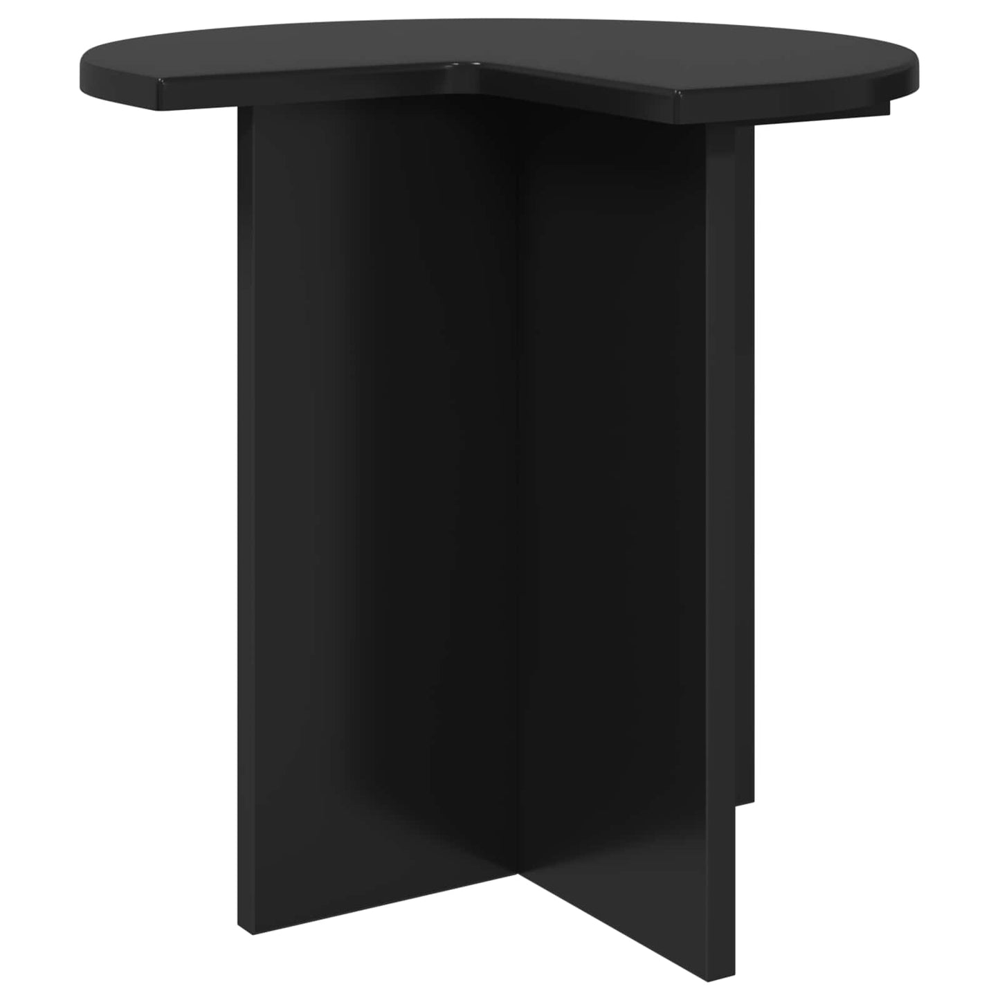 Side Table with Storage Black Oak Ø 39 x 38 cm Engineered Wood
