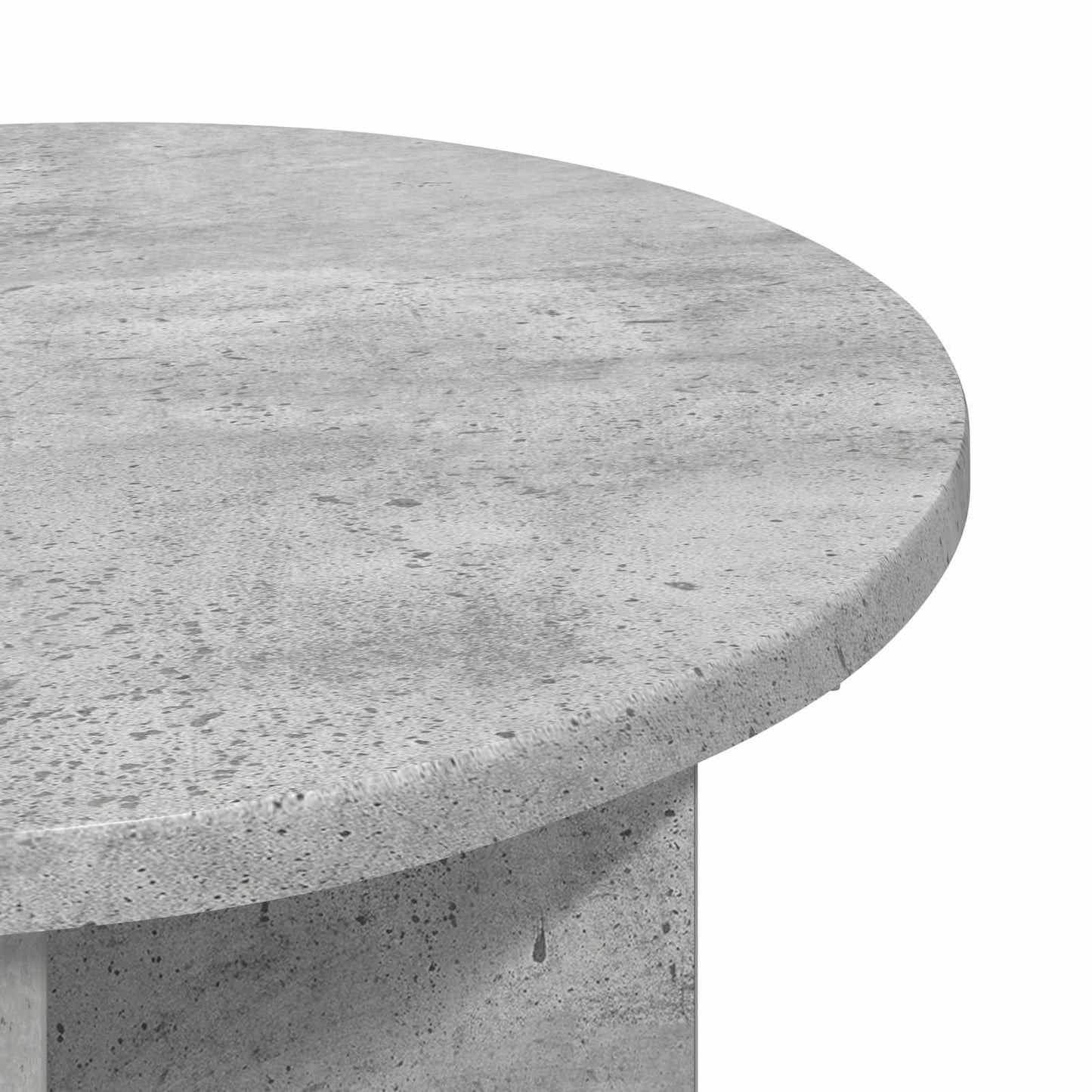 Side Table 2 pcs Concrete Grey Ø 39 x 38 cm Engineered Wood