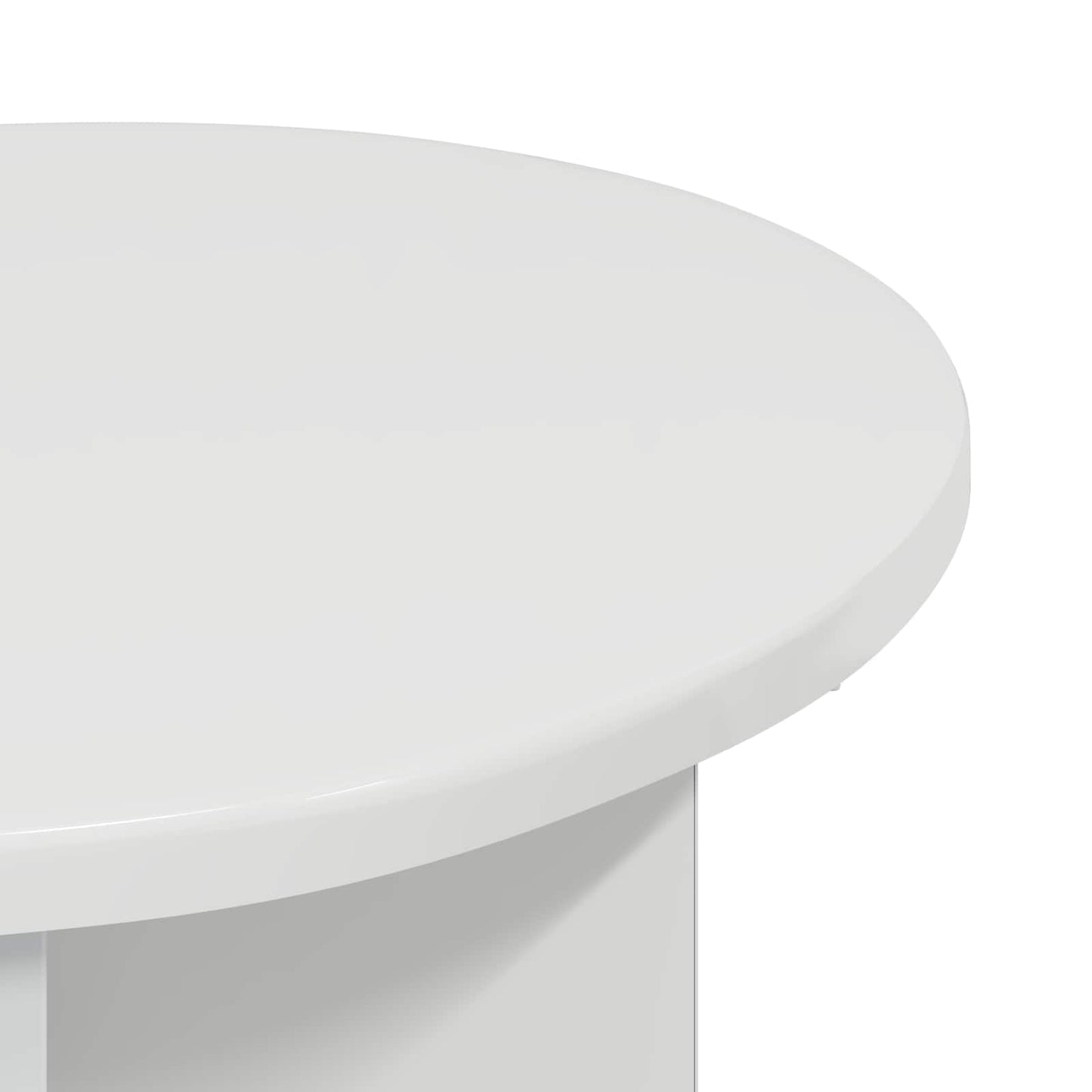 Side Table 2 pcs High Gloss White Ø 39 x 38 cm Engineered Wood