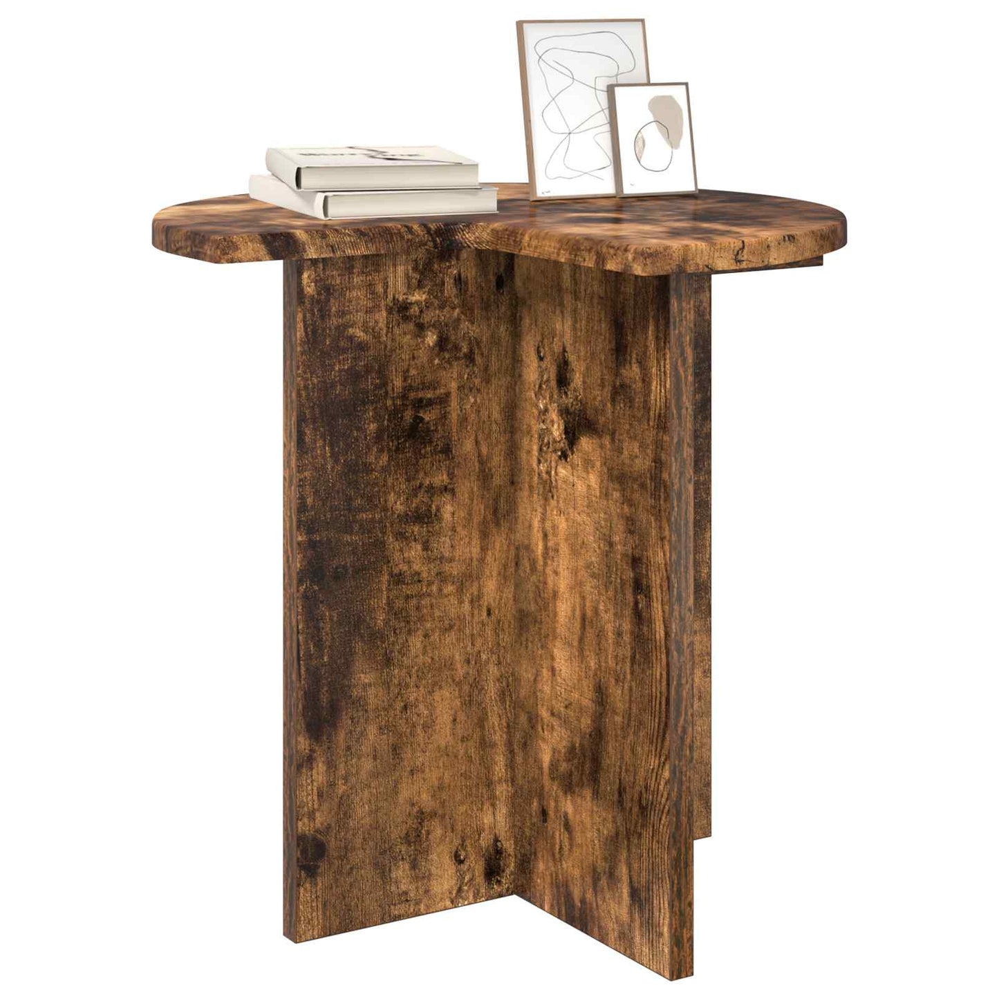 Side Table 2 pcs Smoked Oak Ø 39 x 38 cm Engineered Wood