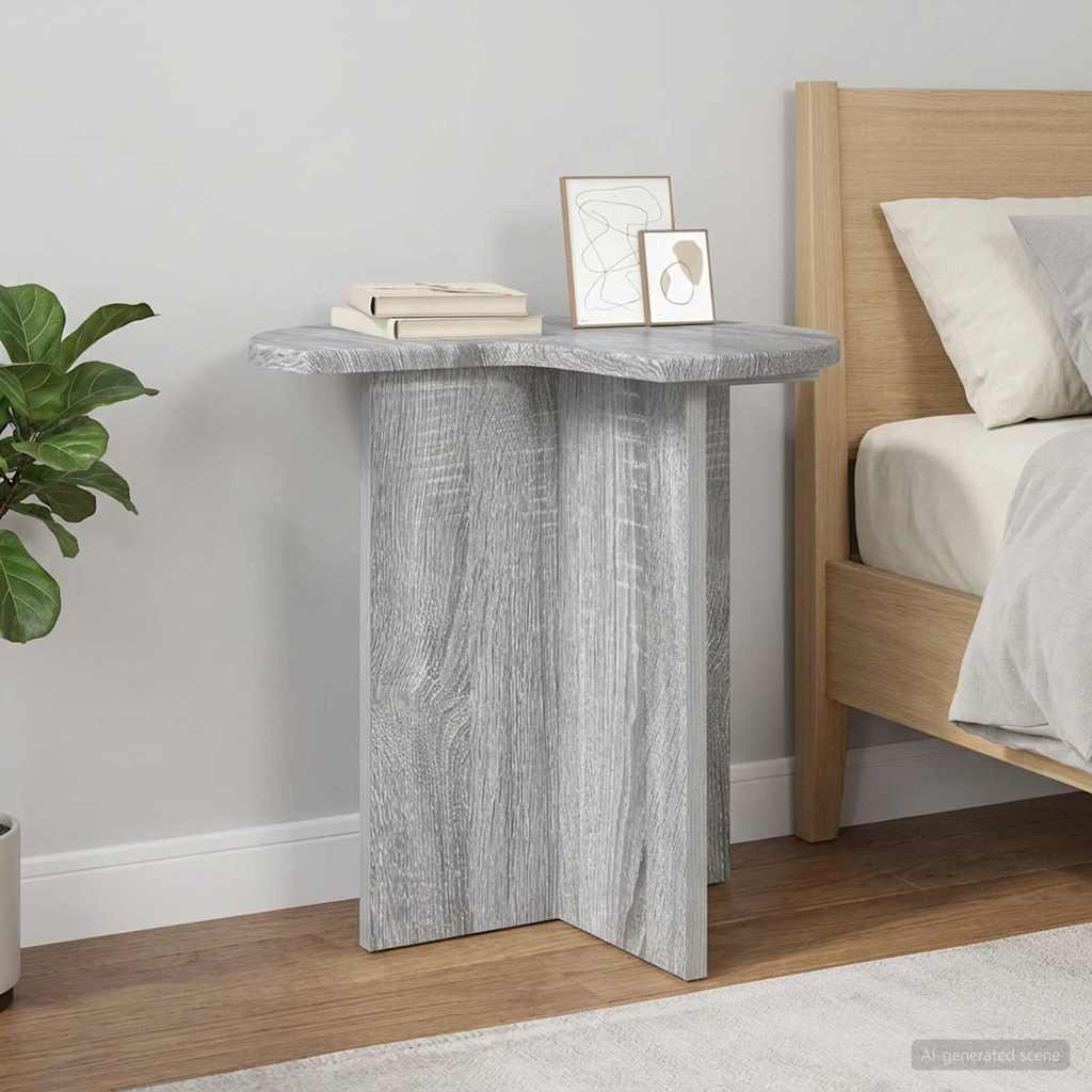 Side Table 2 pcs Grey Sonoma Ø 39 x 38 cm Engineered Wood