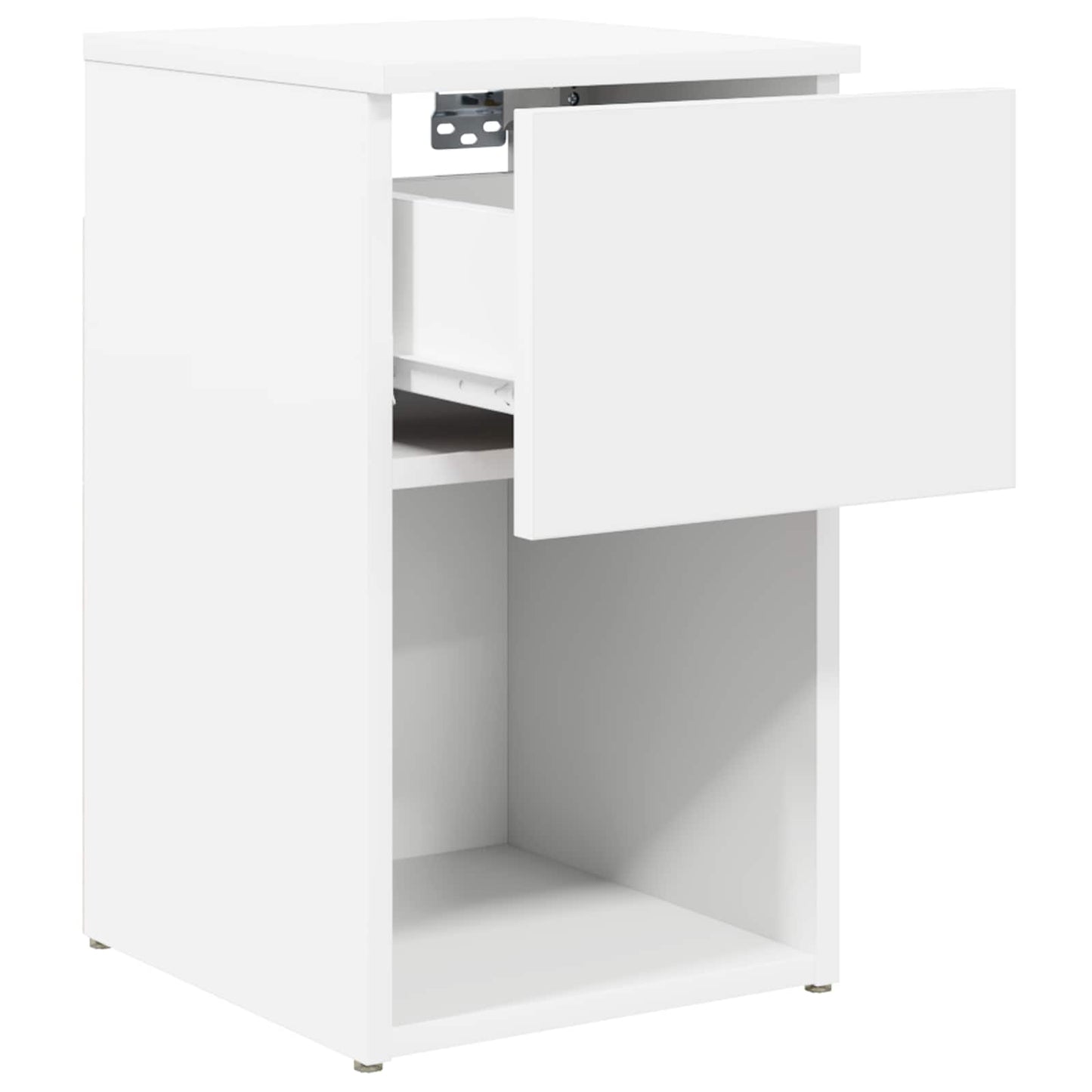 Bed Cabinet White 29 x 31.5 x 49 cm Engineered Wood
