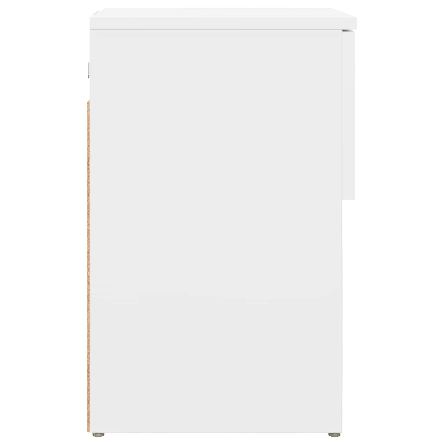 Bed Cabinet White 29 x 31.5 x 49 cm Engineered Wood