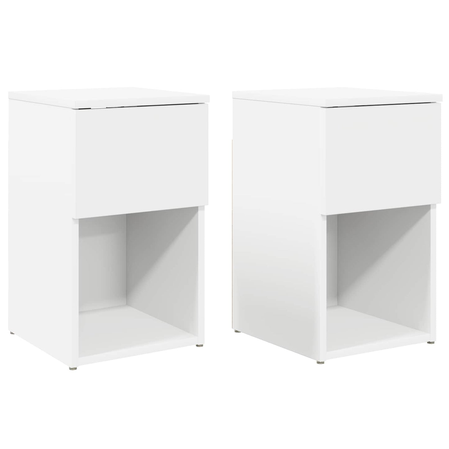 Bed Cabinet 2 pcs White 29 x 31.5 x 49 cm Engineered Wood