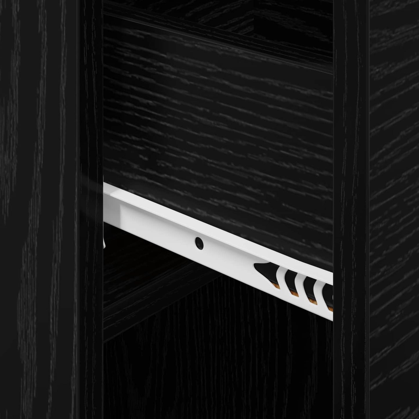 Bed Cabinet Black Oak 29 x 31.5 x 49 cm Engineered Wood
