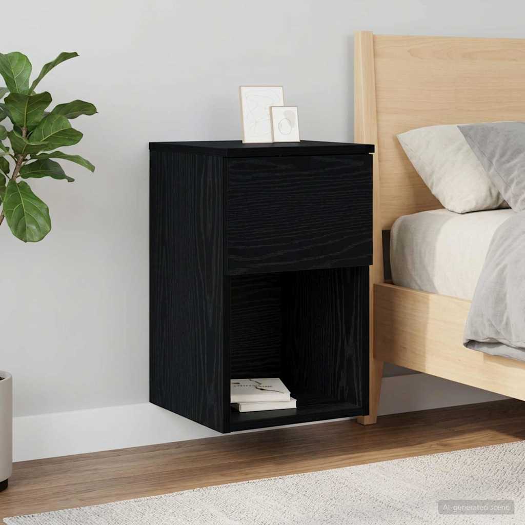 Bed Cabinet 2 pcs Black Oak 29 x 31.5 x 49 cm Engineered Wood