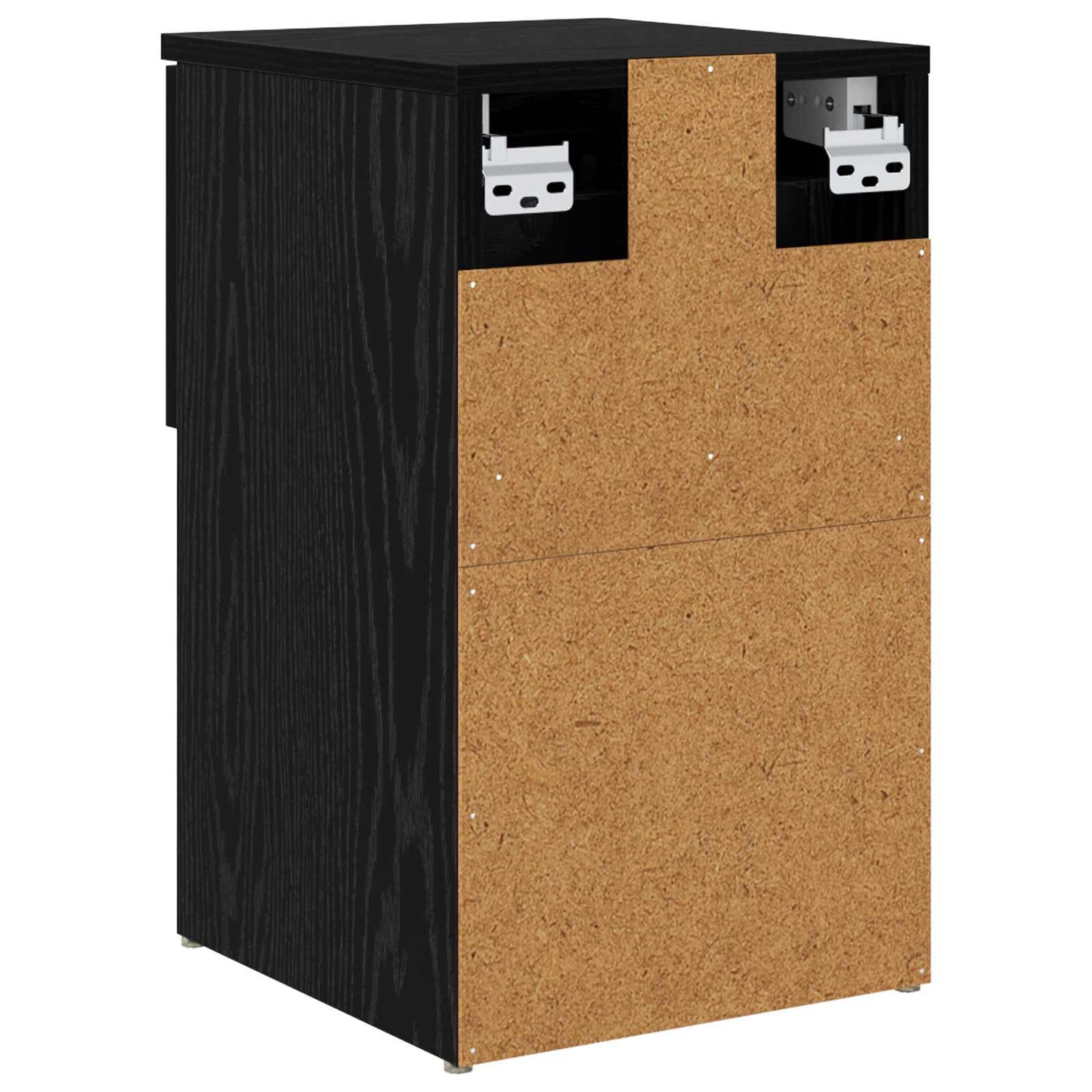 Bed Cabinet Black Oak 29 x 31.5 x 49 cm Engineered Wood