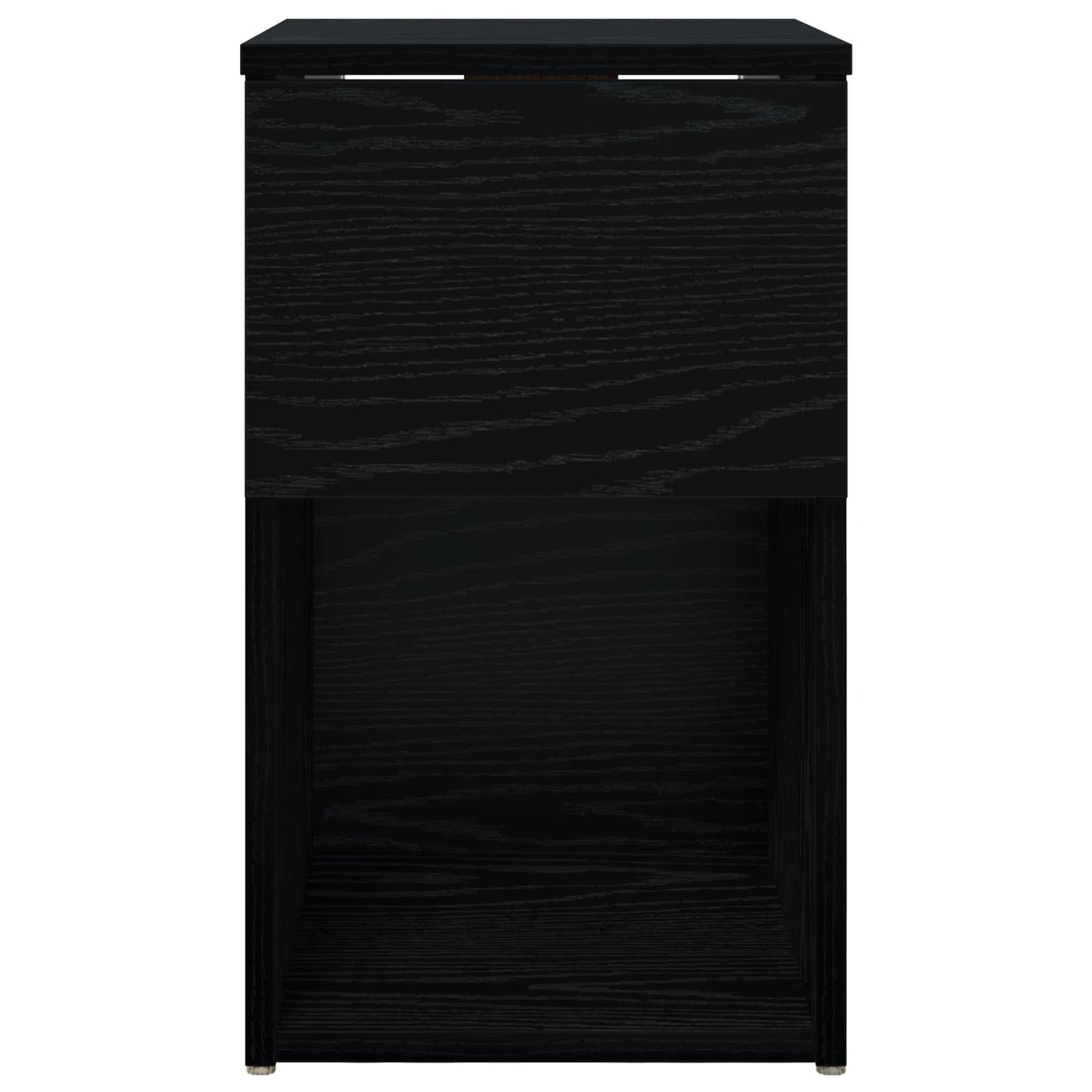 Bed Cabinet Black Oak 29 x 31.5 x 49 cm Engineered Wood