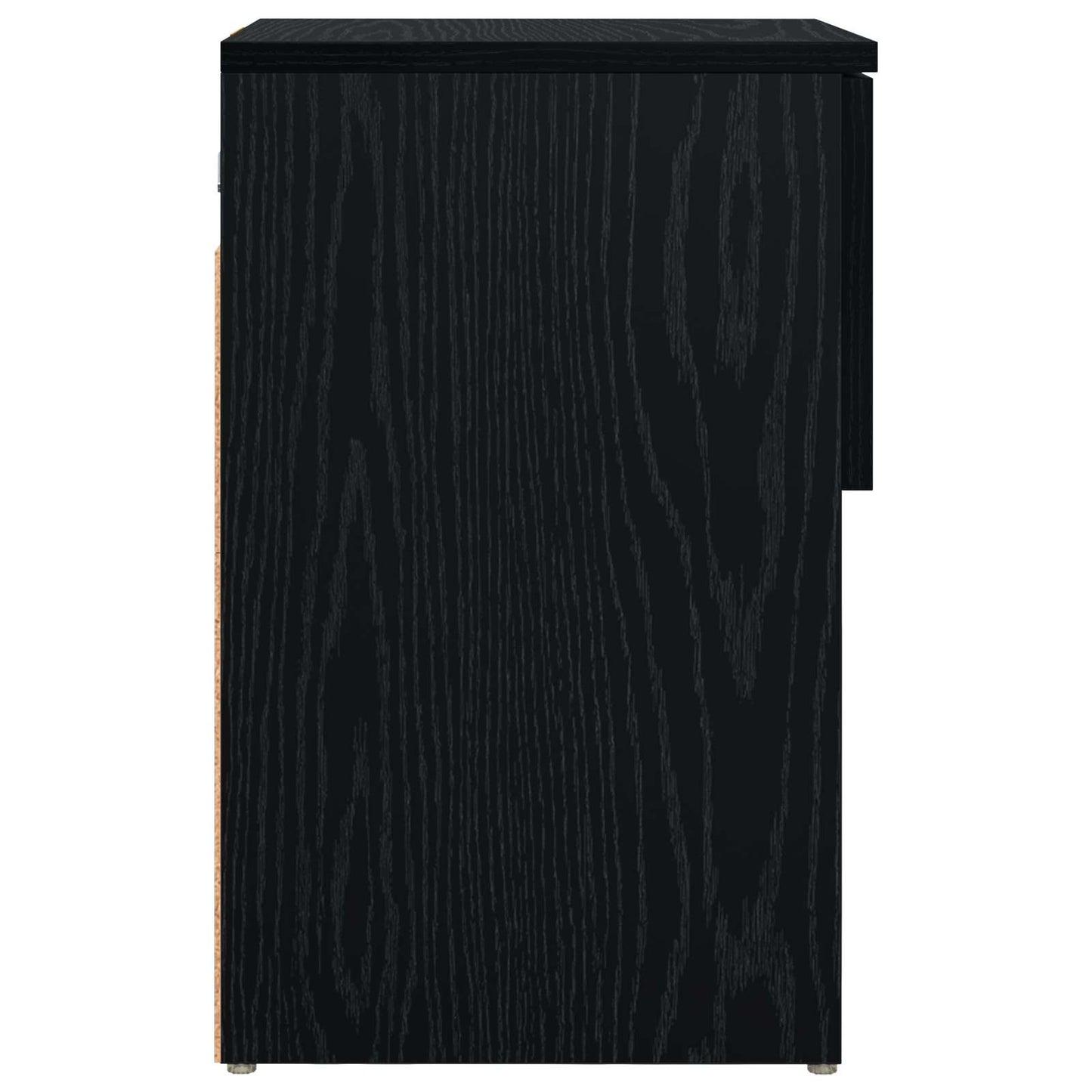 Bed Cabinet Black Oak 29 x 31.5 x 49 cm Engineered Wood