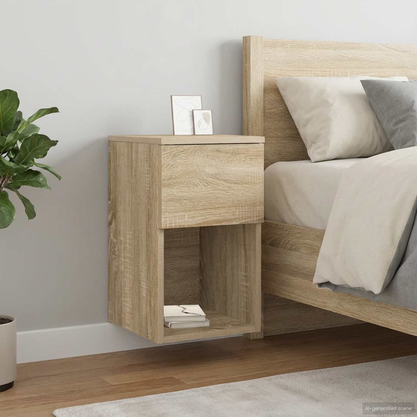 Bed Cabinet 2 pcs Sonoma Oak 29 x 31.5 x 49 cm Engineered Wood