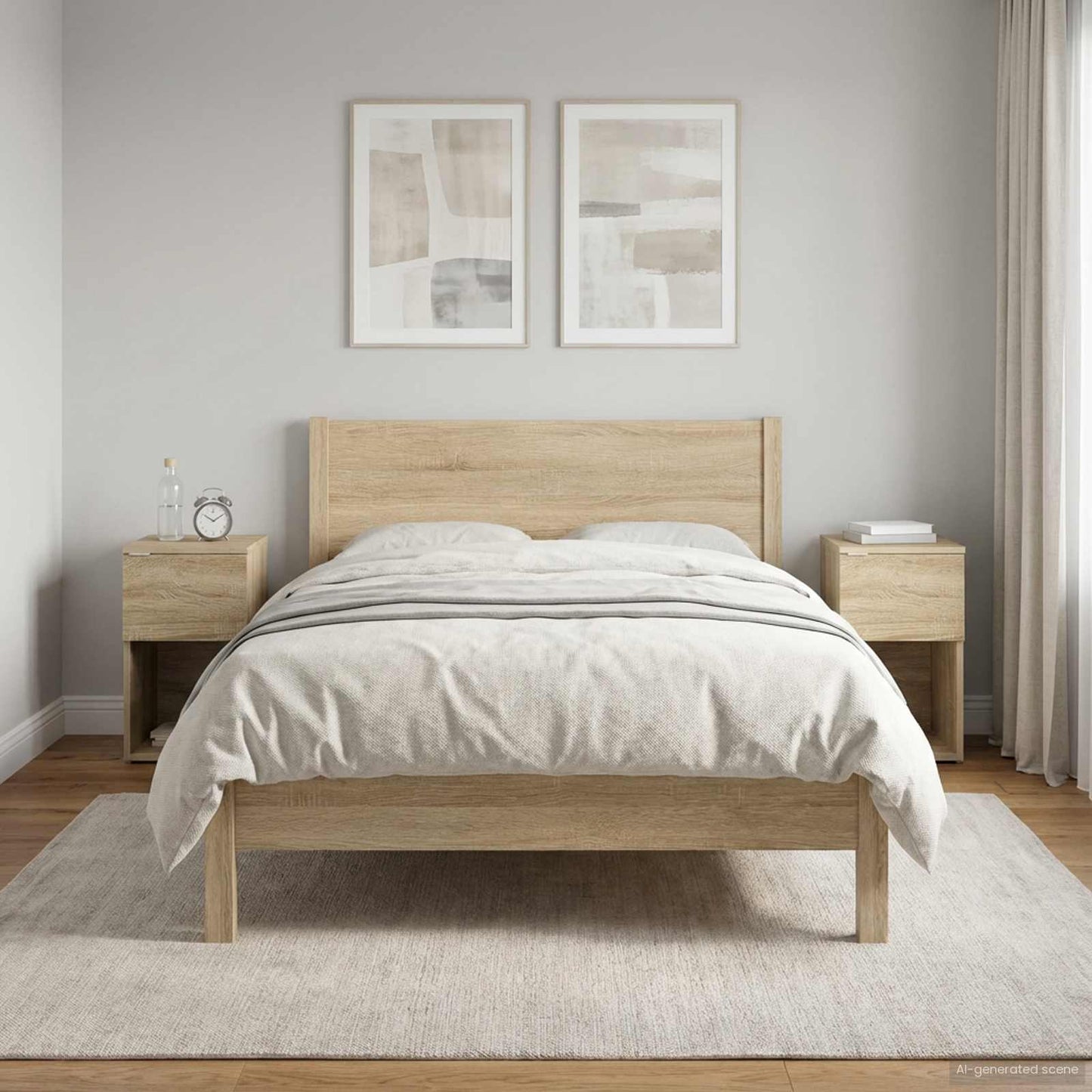 Bed Cabinet 2 pcs Sonoma Oak 29 x 31.5 x 49 cm Engineered Wood