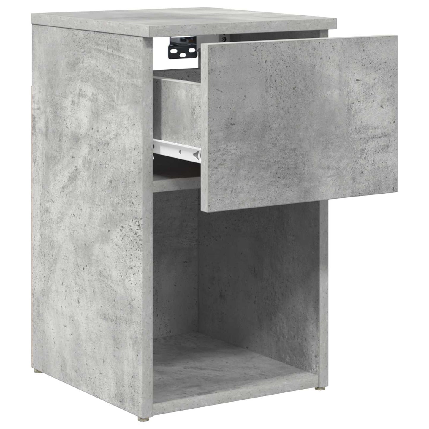 Bed Cabinet Concrete Grey 29 x 31.5 x 49 cm Engineered Wood
