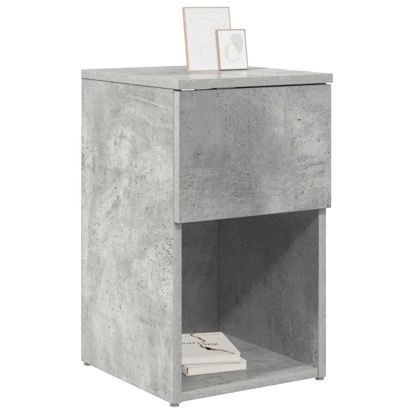 Bed Cabinet Concrete Grey 29 x 31.5 x 49 cm Engineered Wood