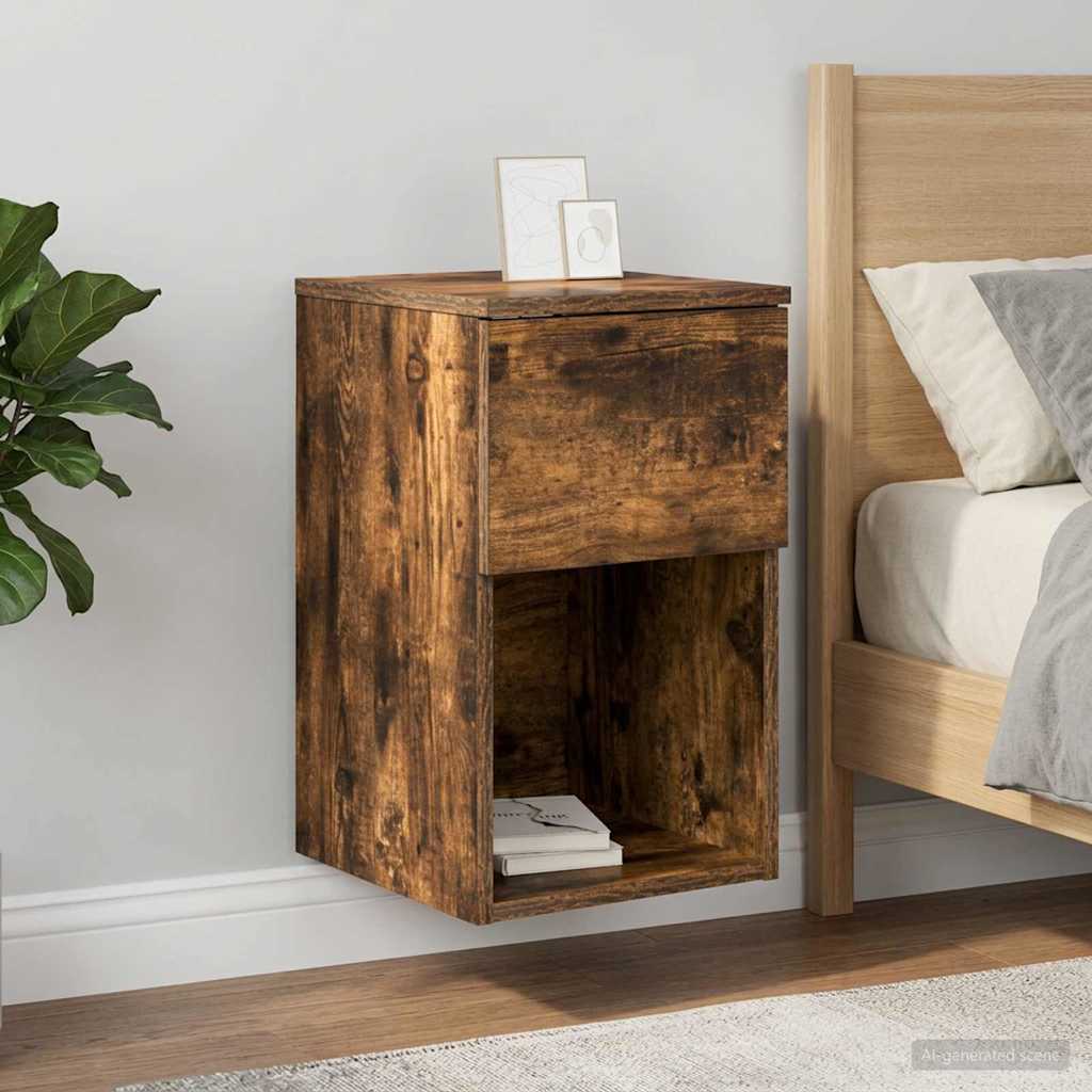 Bed Cabinet Smoked Oak 29 x 31.5 x 49 cm Engineered Wood